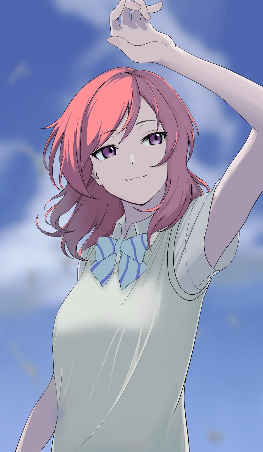 exwi2_, love_live!, love_live!_(series), nishikino_maki, seifuku, sweater
