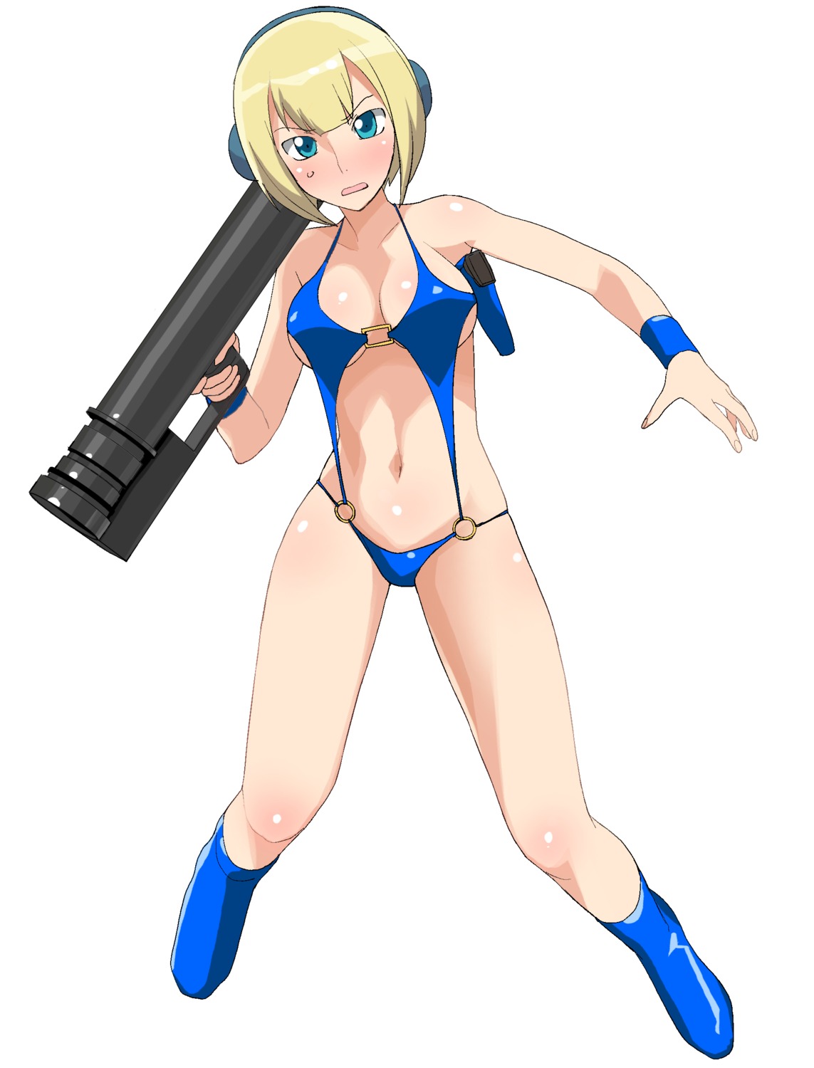 a1, bikini, cleavage, gun, gundam, gundam_00, initial-g, louise_halevy, swimsuits