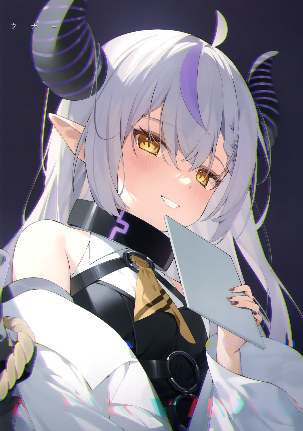 falenini's, hana_mori, hololive, horns, la+_darknesss, pointy_ears