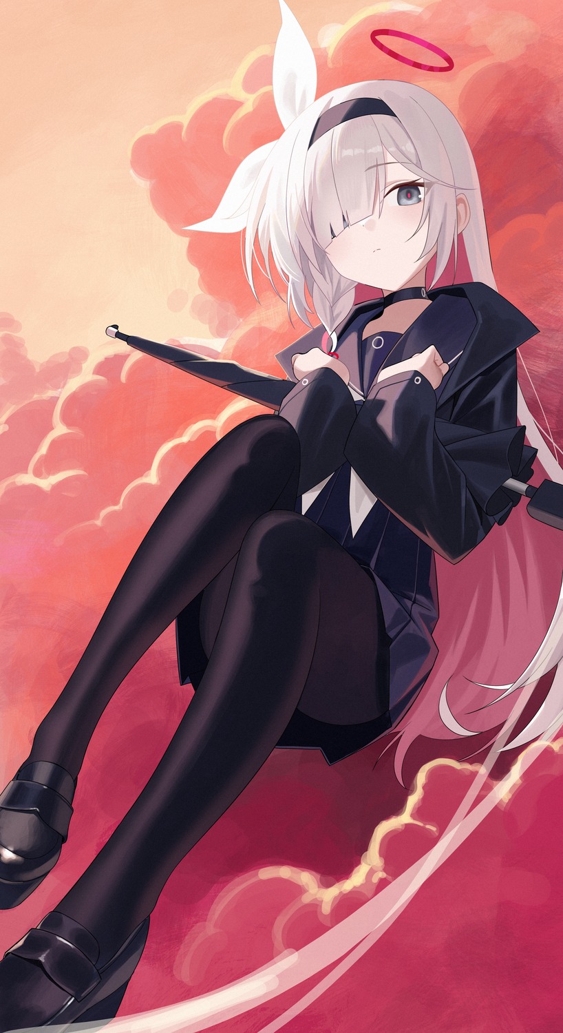 arona_(blue_archive), blue_archive, gun, halo, pantyhose, plana_(blue_archive), re-leaf, seifuku