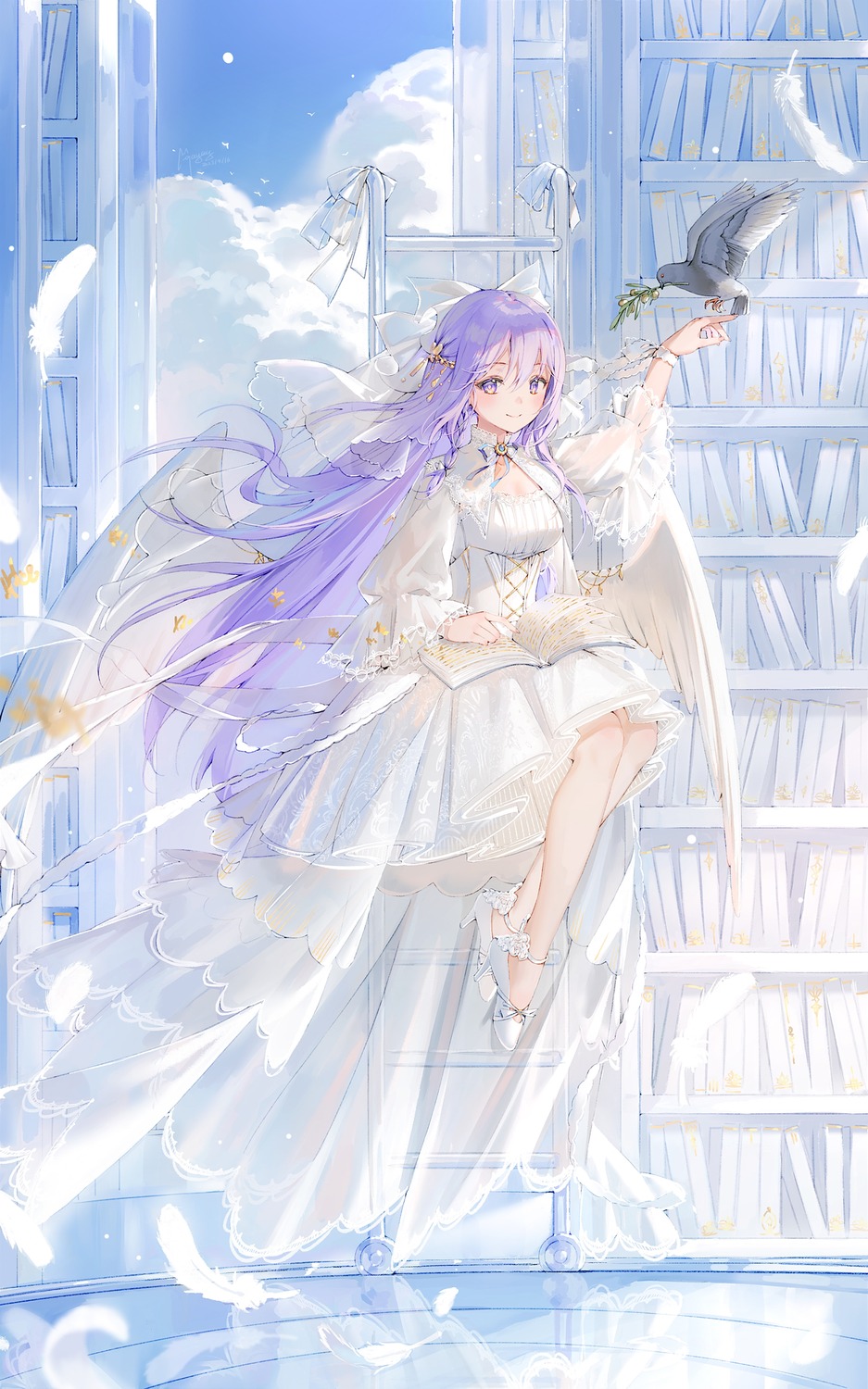dress, gugu_clinic, heels, maya_g, rutice, see_through, wings