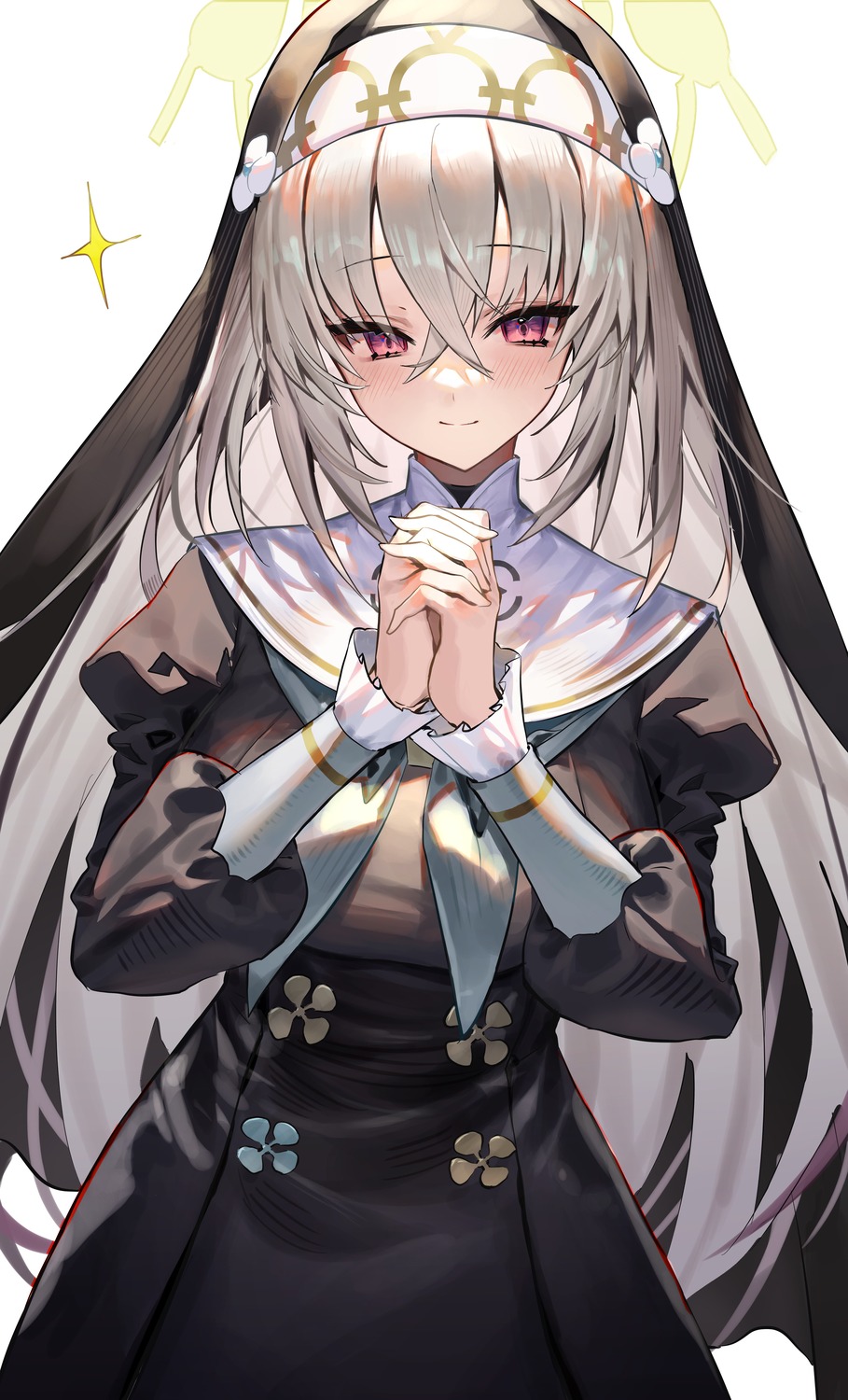 blue_archive, halo, kabi_(zcwd8845), nun, utazumi_sakurako
