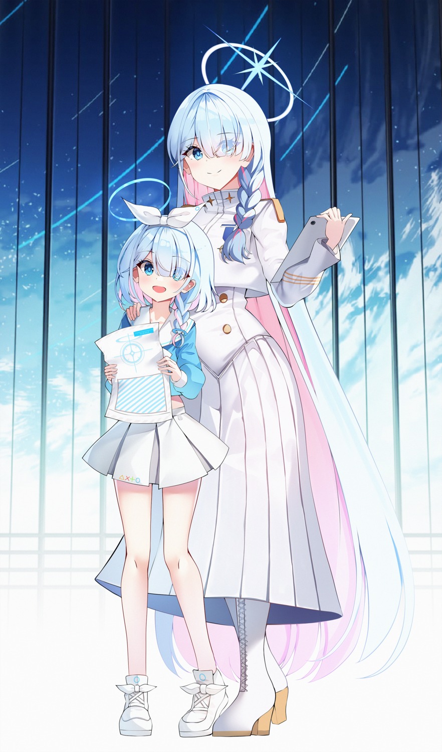 arona_(blue_archive), blue_archive, general_student_council_president, halo, heels, seifuku, sob_(submar1089), uniform