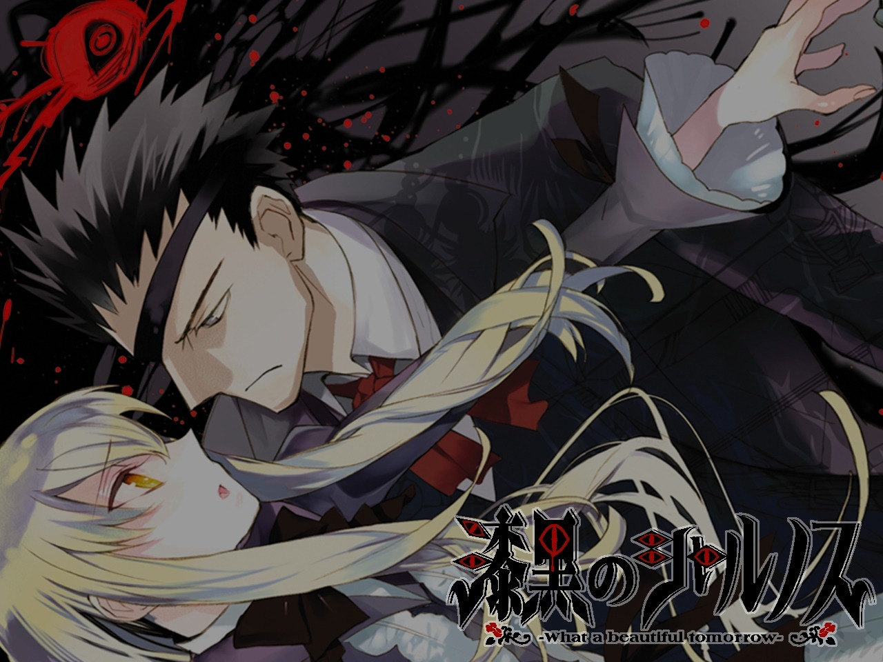 akira_(kaned_fools), m_(sharnoth), mary_clarissa_christie, shikkoku_no_sharnoth, wallpaper
