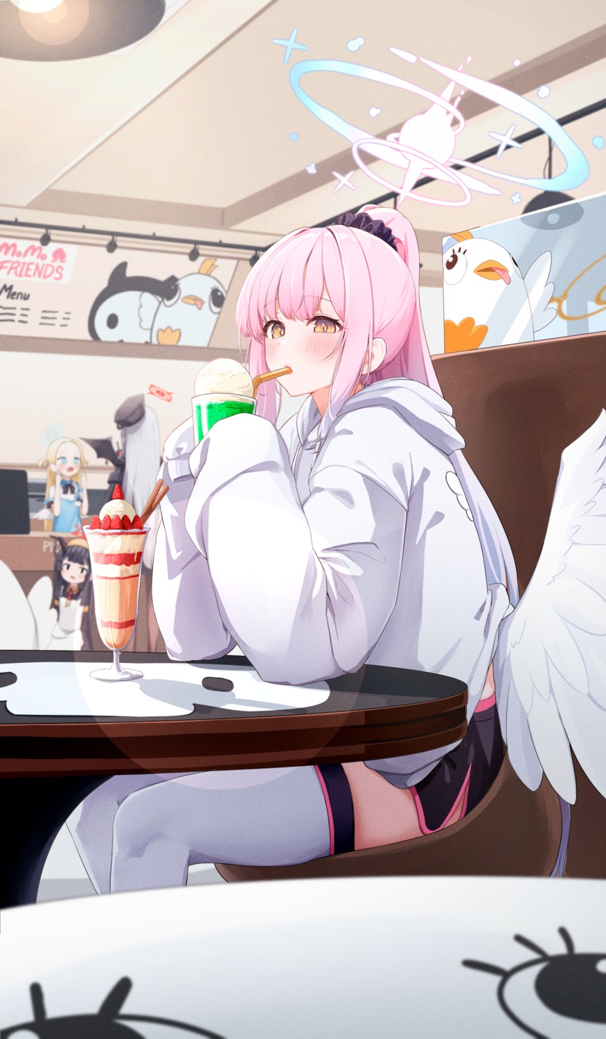 angel, blue_archive, misono_mika, rodailuda, thighhighs, wings