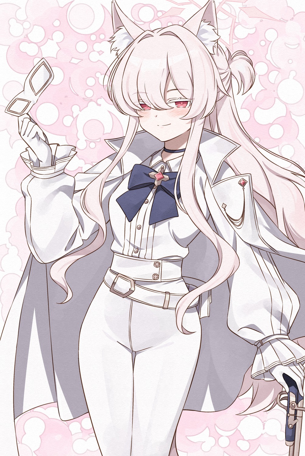 animal_ears, blue_archive, gun, halo, kanmiya_shinobu, kiyosumi_akira, nekomimi, uniform