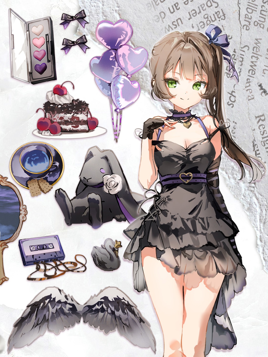 anmi, cleavage, dress