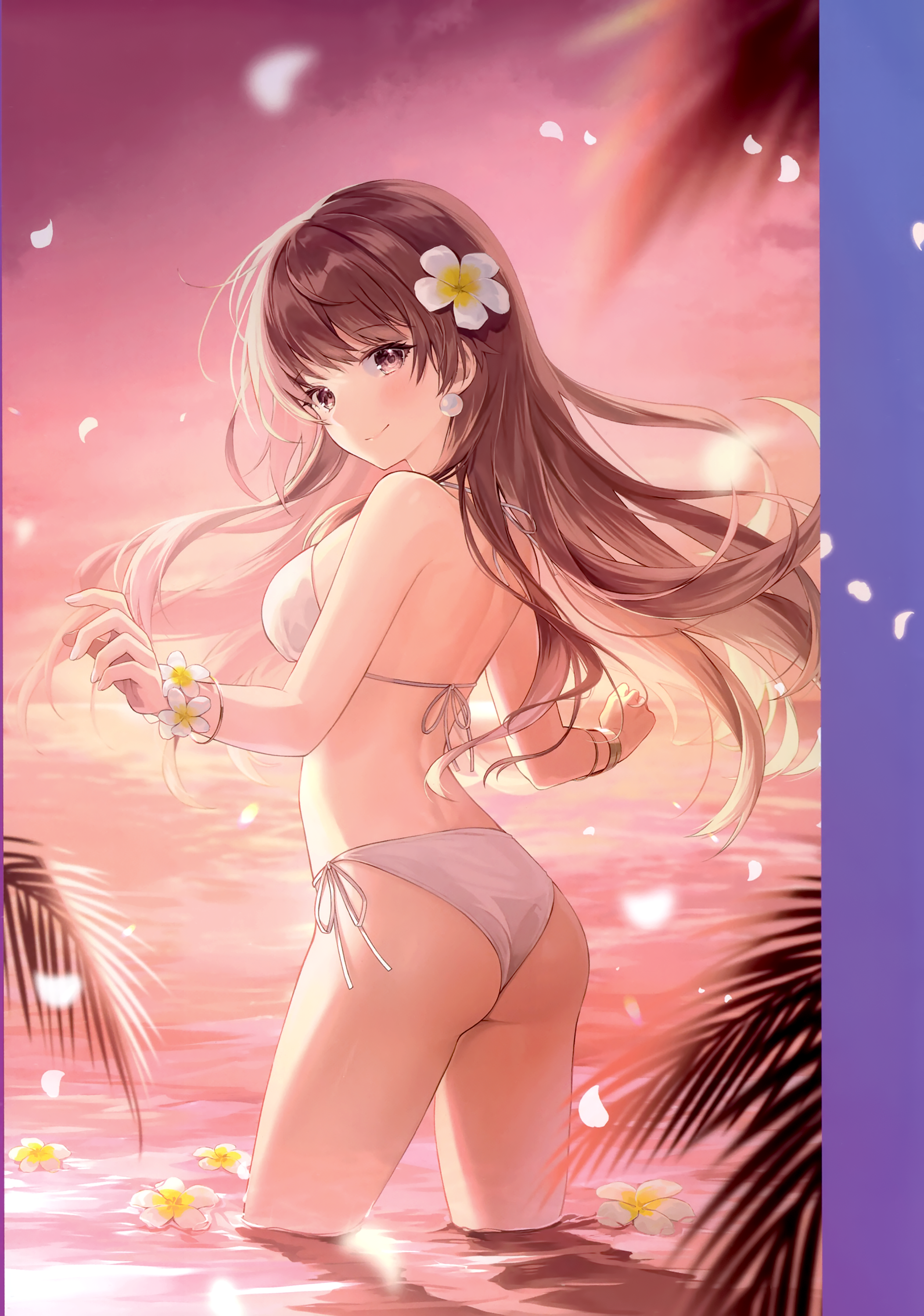 ass, bikini, kagachi_saku, mofumaruya, see_through, swimsuits, thong, wet