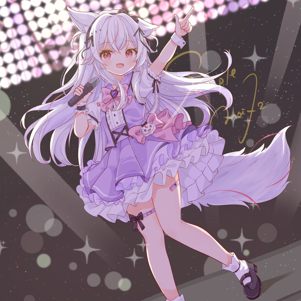 animal_ears, bandaid, dress, garter, guild_cq, kurenagi_eri, saekiya_sabou, sample