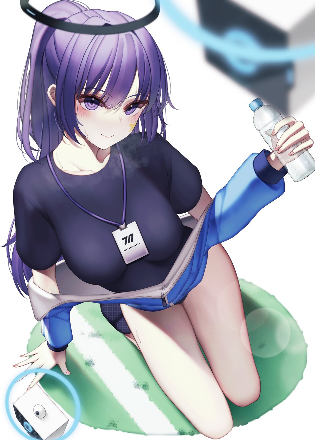 blue_archive, buruma, gym_uniform, halo, hayase_yuuka, miyuki_(9029009), tattoo