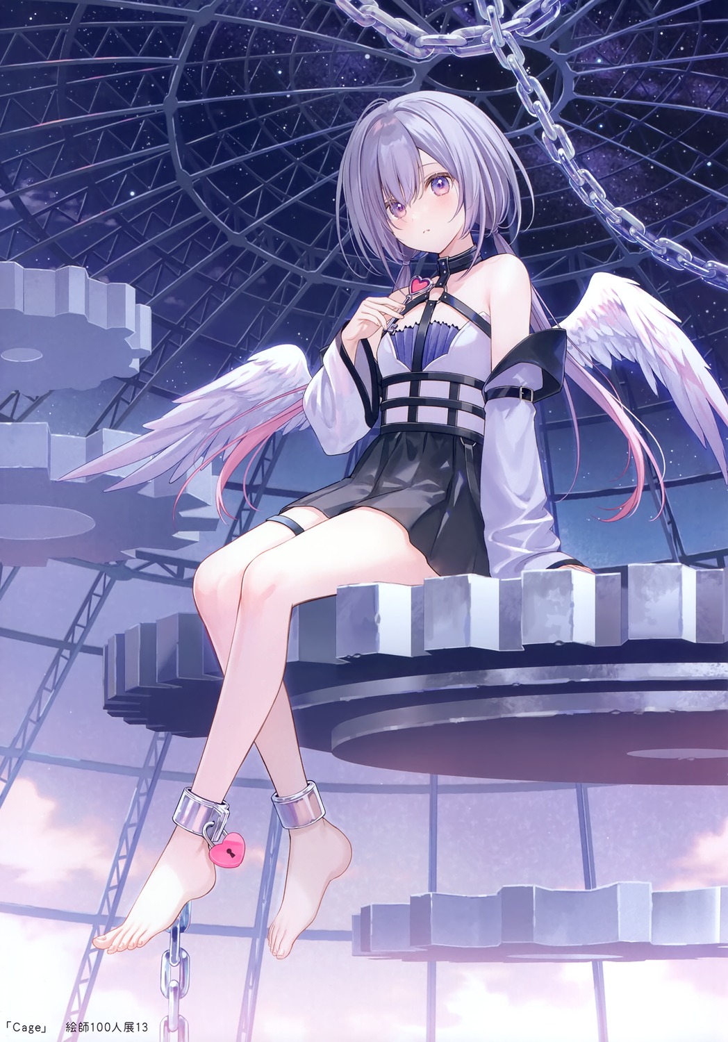 bondage, fukahire, garter, ruinon, wings