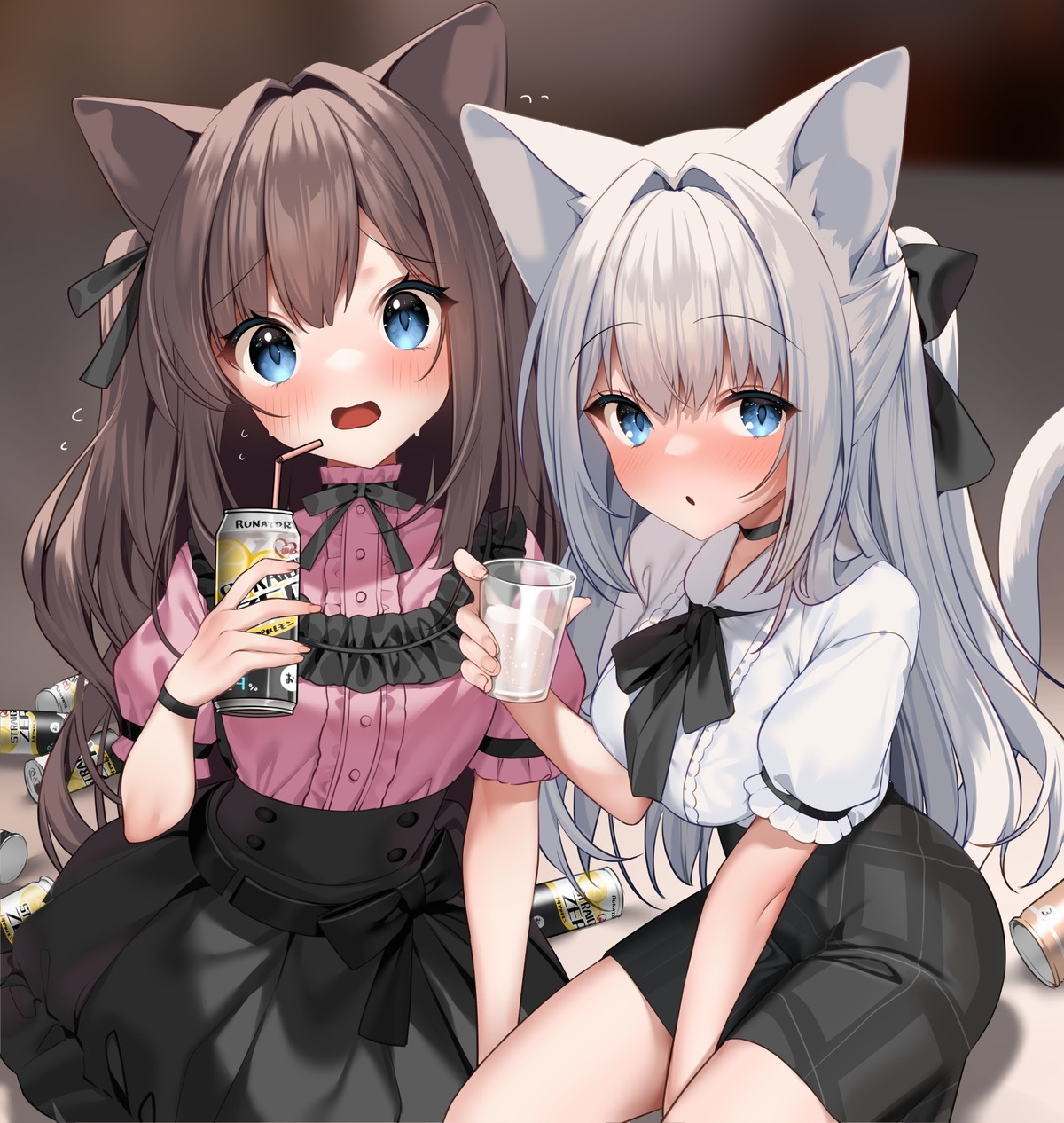 animal_ears, cropped, haiba, nekomimi, tail