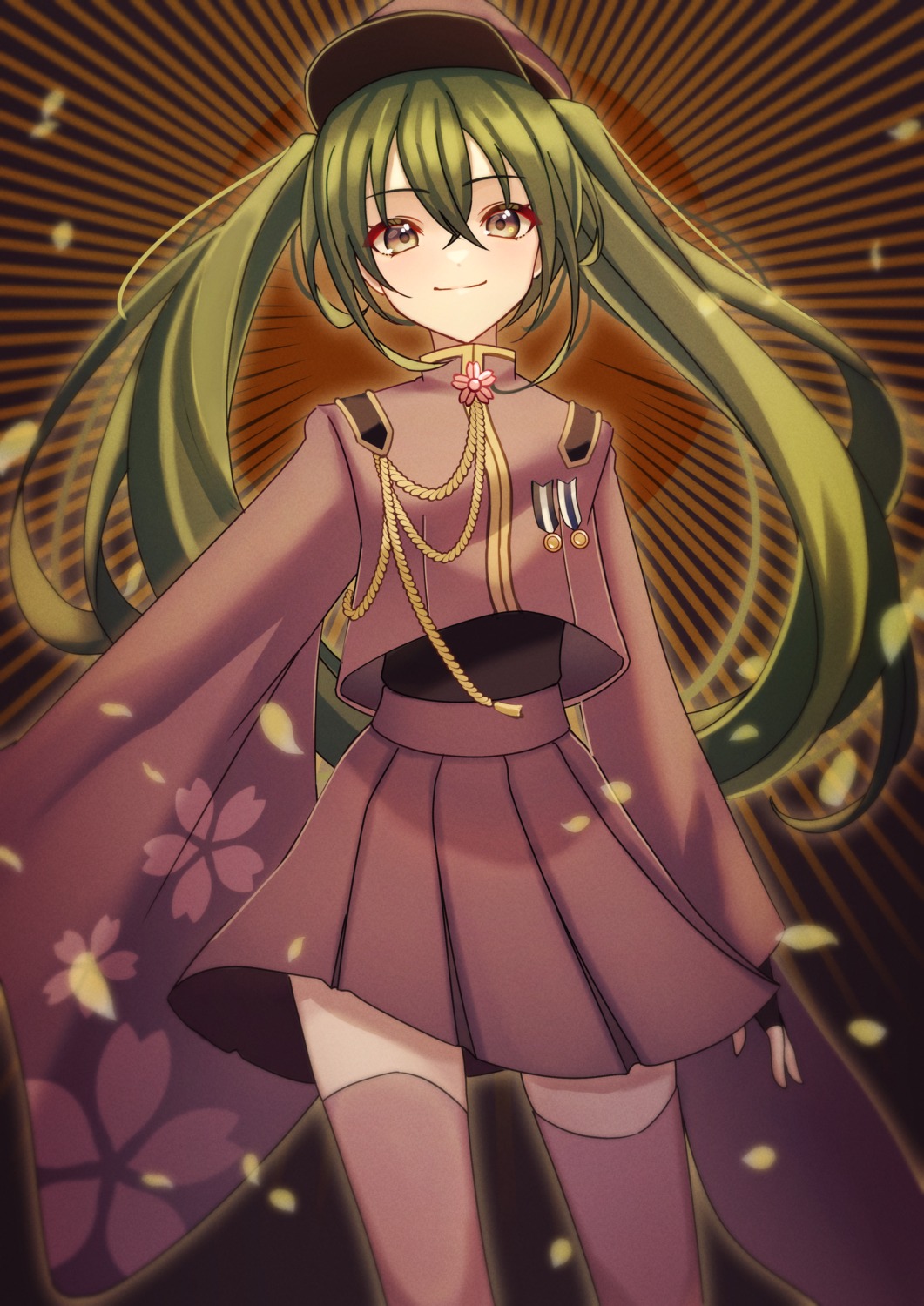 hatsune_miku, my_my_tsumuri, senbon-zakura_(vocaloid), thighhighs, uniform, vocaloid