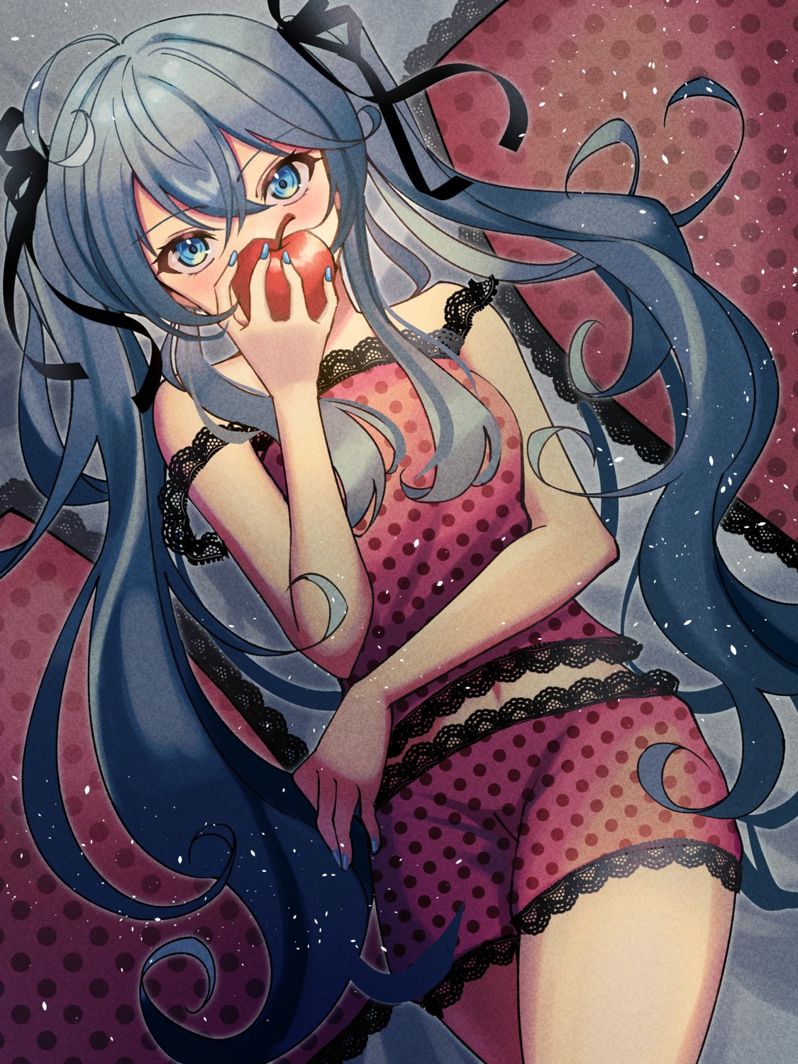 hatsune_miku, lingerie, my_my_tsumuri, romeo_and_cinderella_(vocaloid), vocaloid