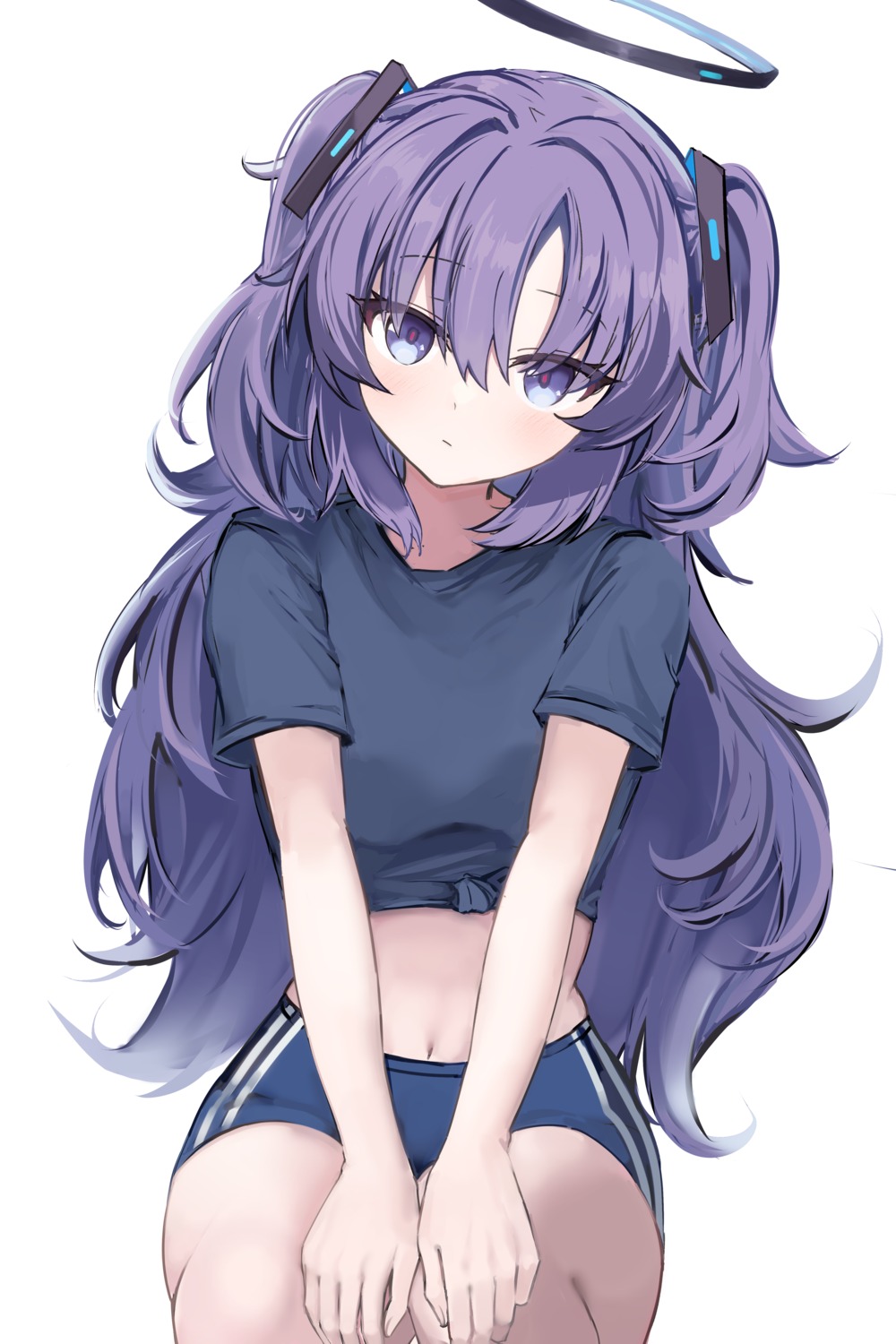 blue_archive, buruma, gym_uniform, halo, hayase_yuuka, onmoynn