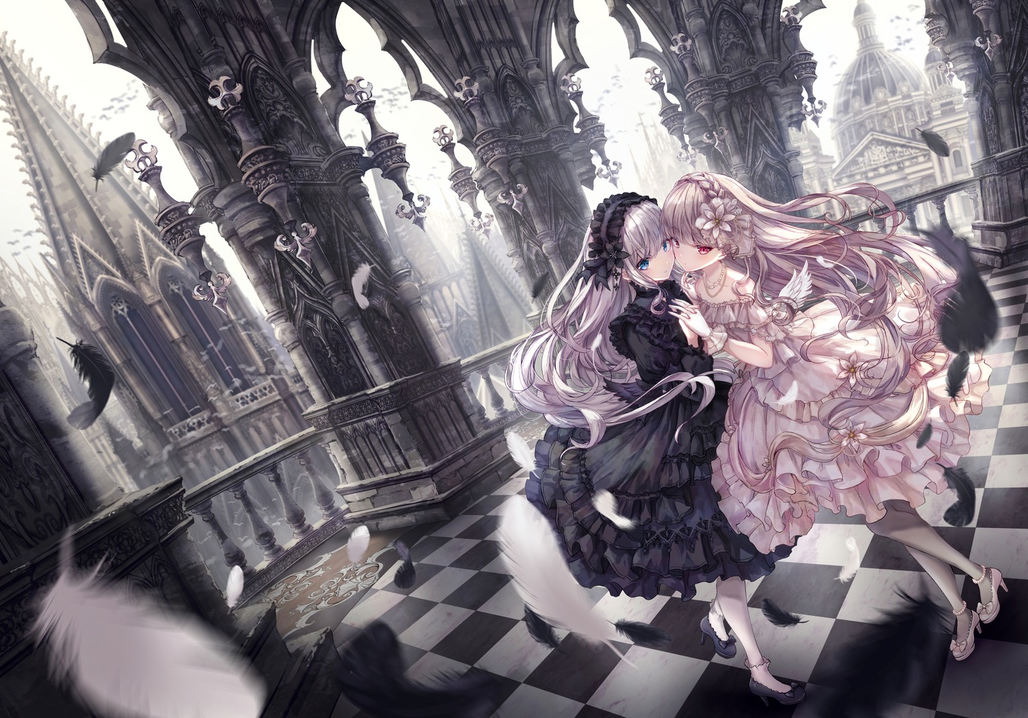 gothic_lolita, heels, lolita_fashion, missile228, yuri