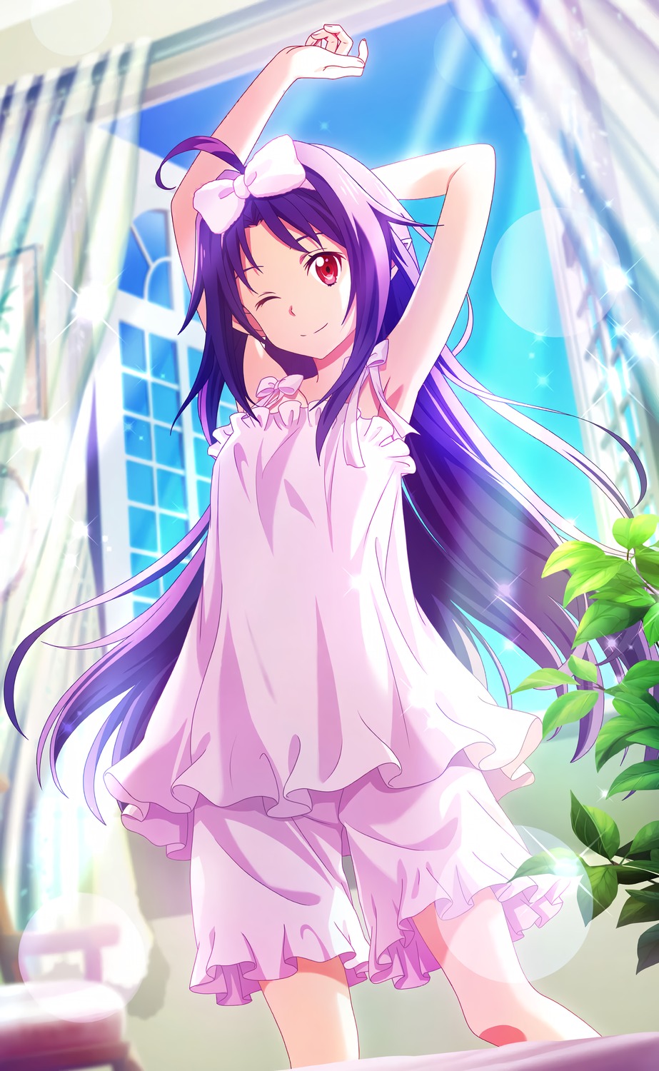 alfheim_online, konno_yuuki, pajama, pointy_ears, sword_art_online, tagme
