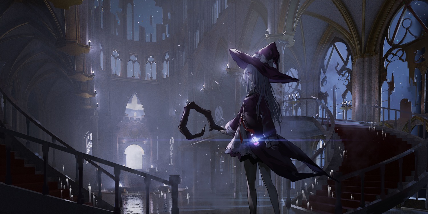 ata-zhubo, pantyhose, revived_witch, weapon, witch