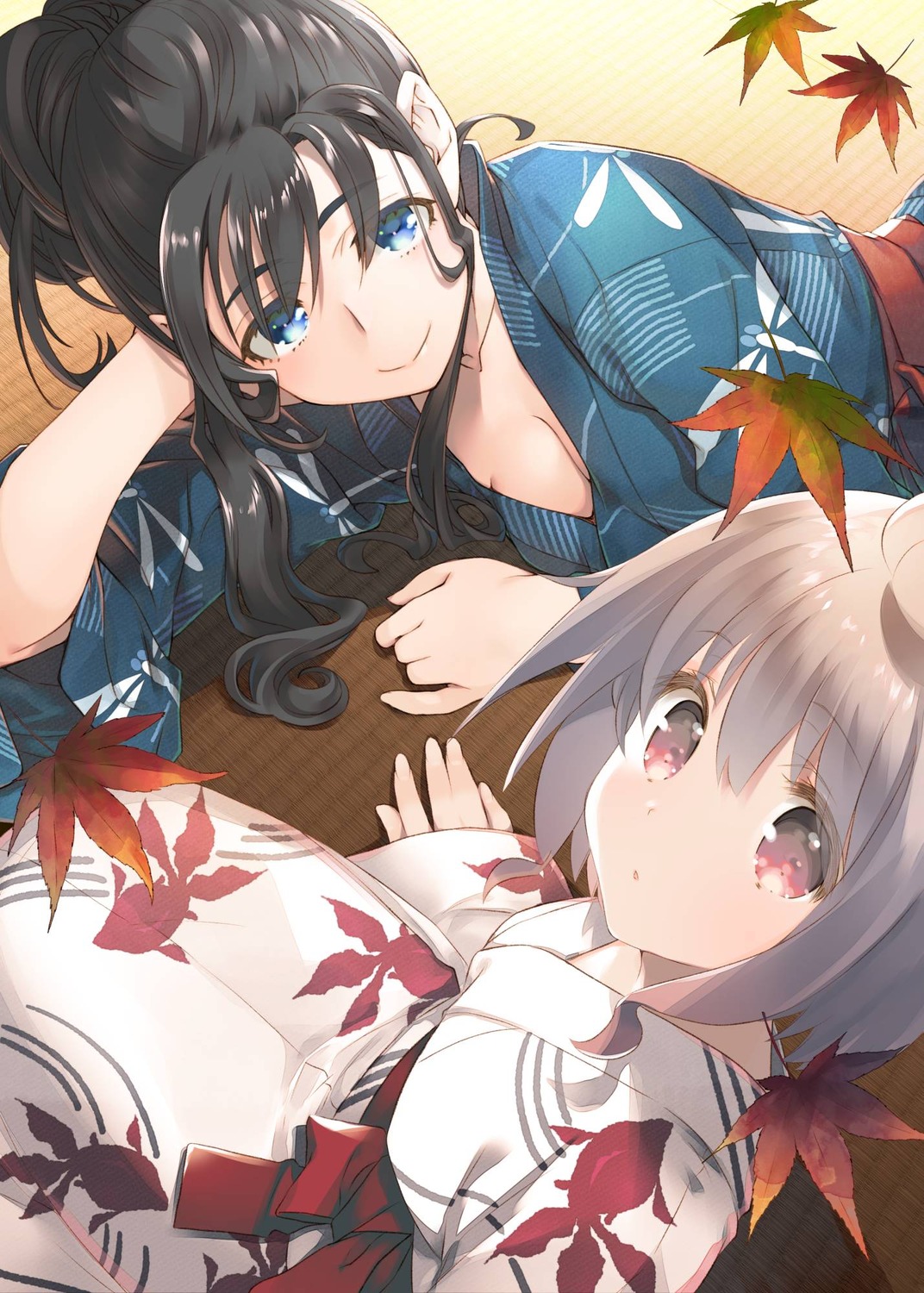 16bit_sensation, amaduyu_tatsuki, mitsumi_misato, open_shirt, shimoda_kaori, uehara_meiko, yukata