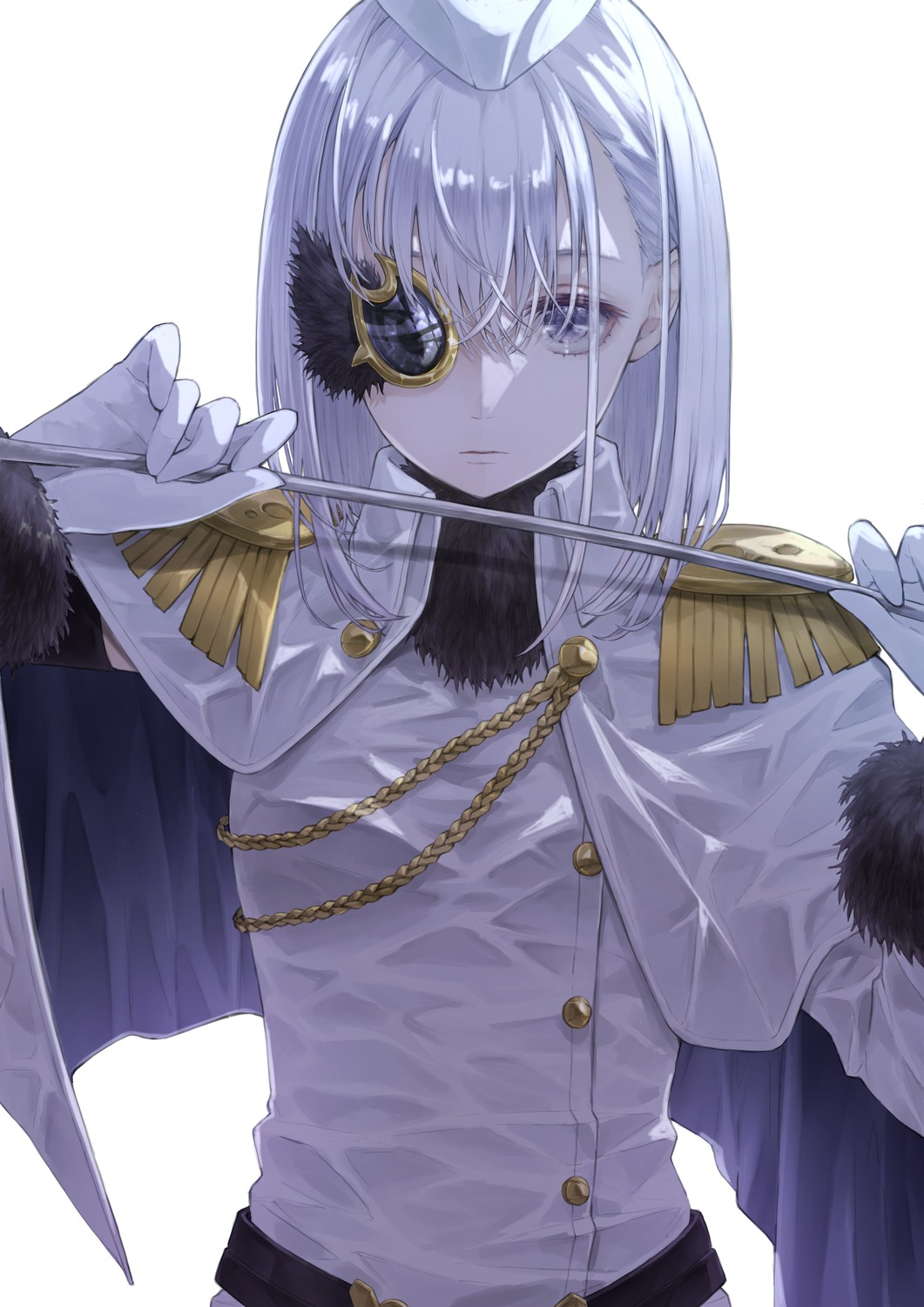 eyepatch, izumi_kanagi, magia_record:_mahou_shoujo_madoka_magica_gaiden, mahou_shoujo_madoka_magica, riri_(ririwaldorf), uniform, weapon