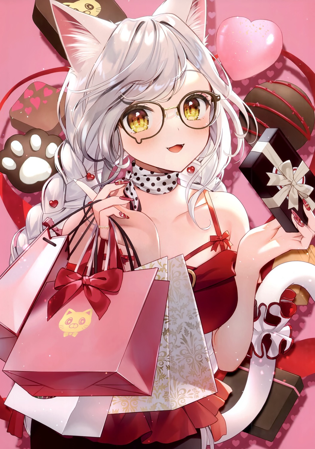 animal_ears, megane, momoshiki_tsubaki, nekomimi, pitsche, tail