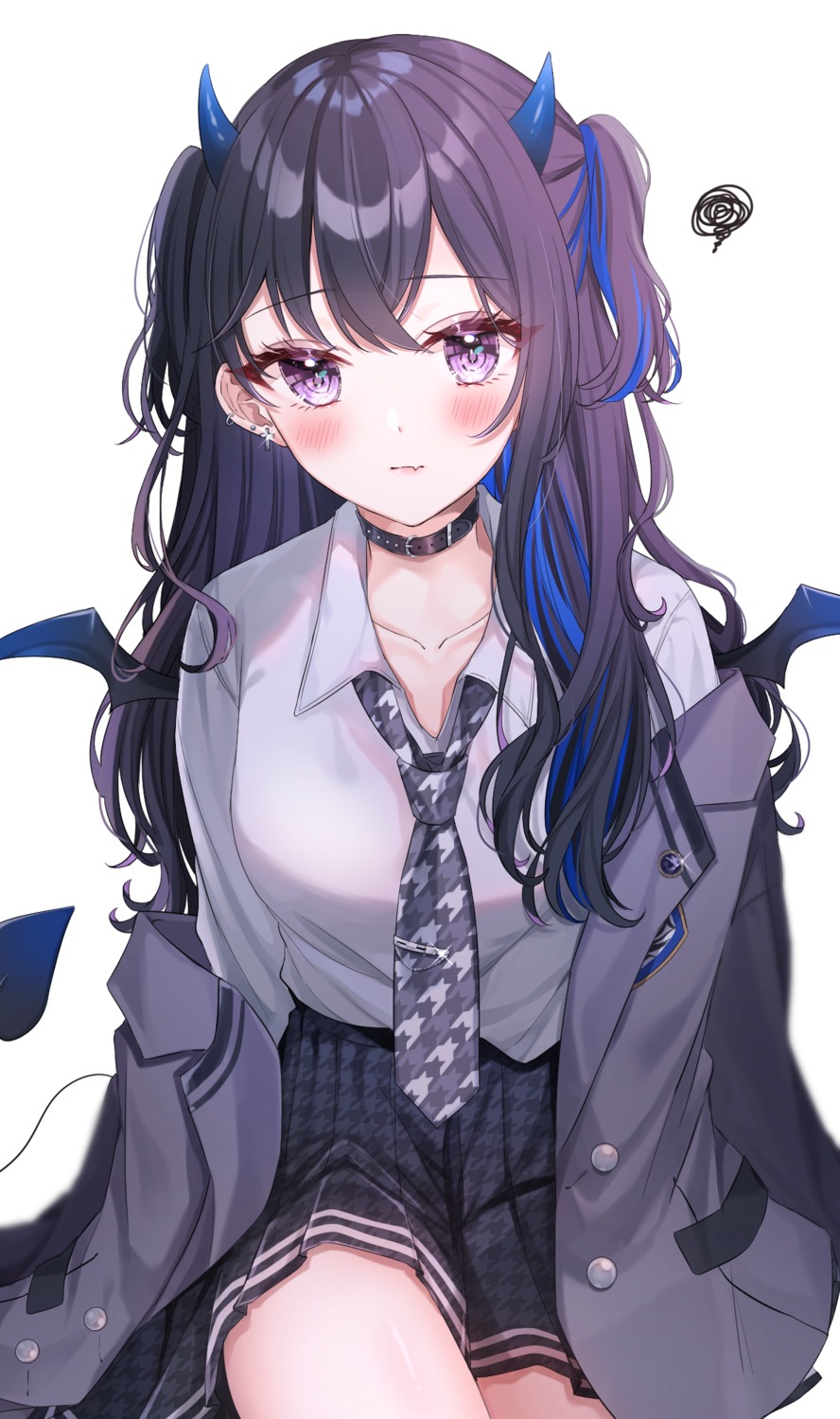devil, horns, ichinose_uruha, lupinus_virtual_games, seifuku, shain, tail, vspo!