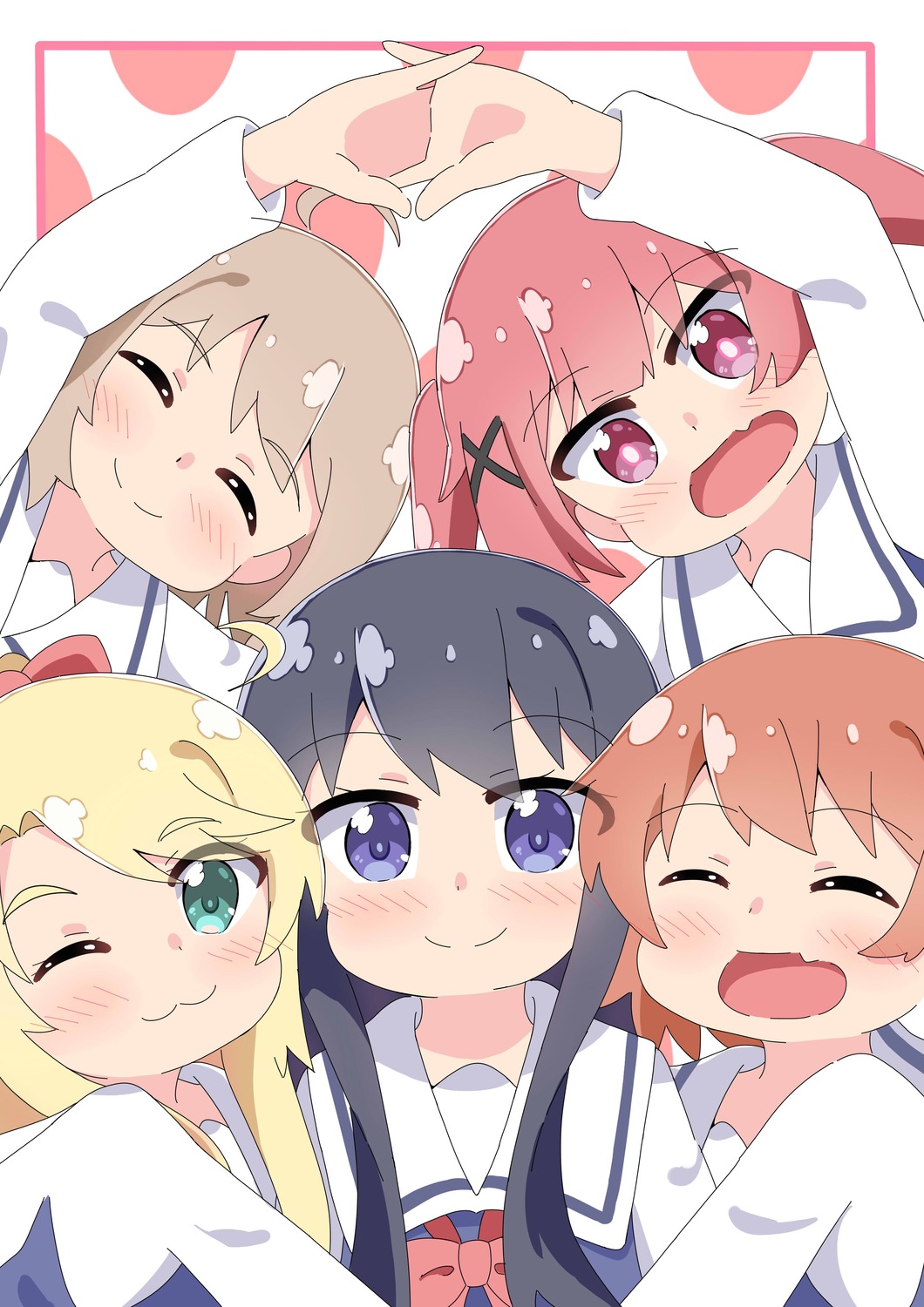 himesaka_noa, hoshino_hinata, kapuru_0410, konomori_kanon, seifuku, shirosaki_hana, tanemura_koyori, watashi_ni_tenshi_ga_maiorita!