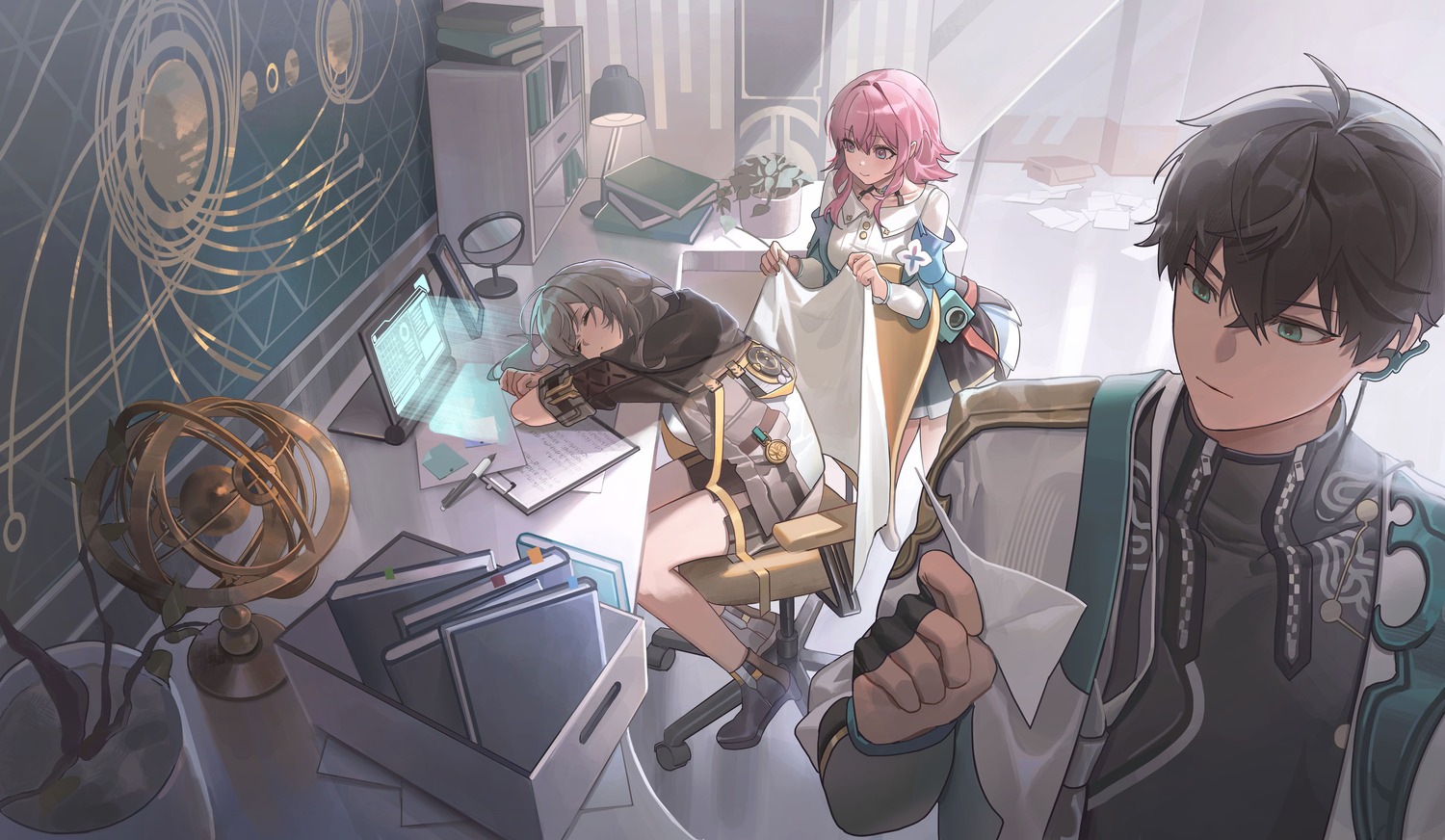 dan_heng, honkai:_star_rail, hy_(hem_oo), march_7th, stelle