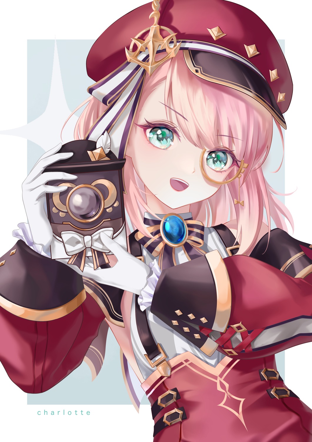 charlotte_(genshin_impact), genshin_impact, hanazuna, megane