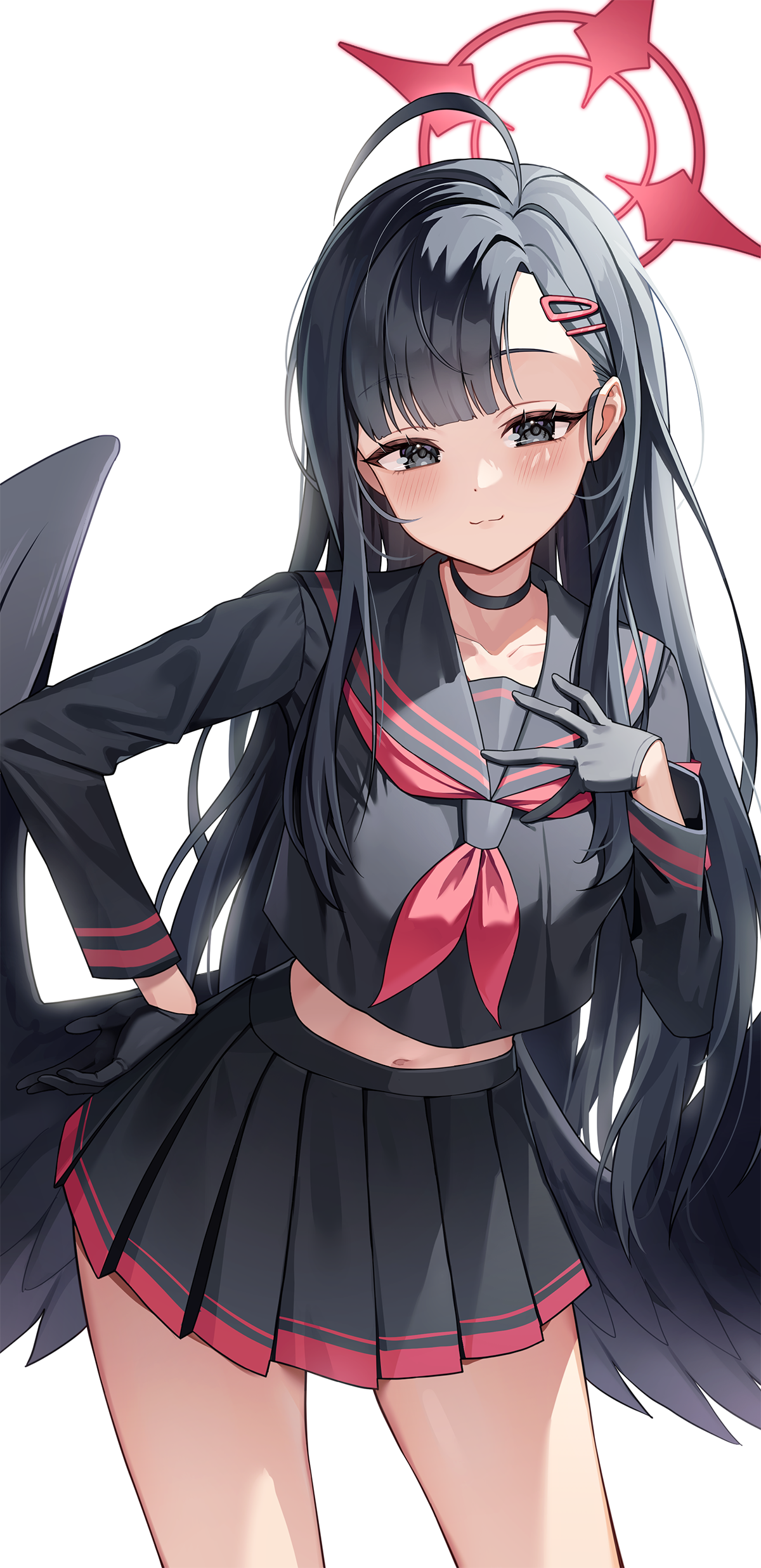 angel, blue_archive, nakamasa_ichika, pine_(angel4195202), seifuku, wings