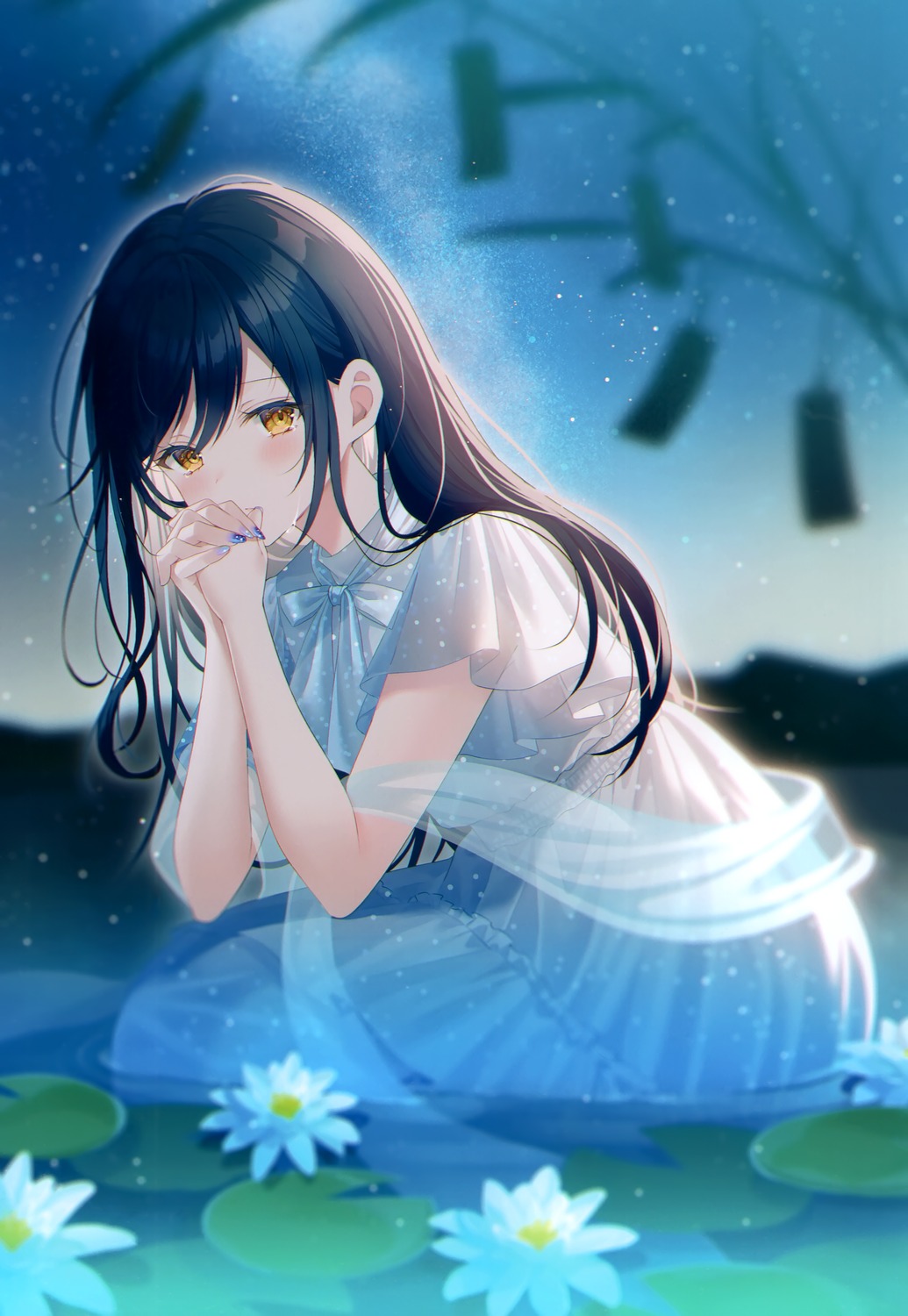 dress, misanga_(myusha), myusha, wet