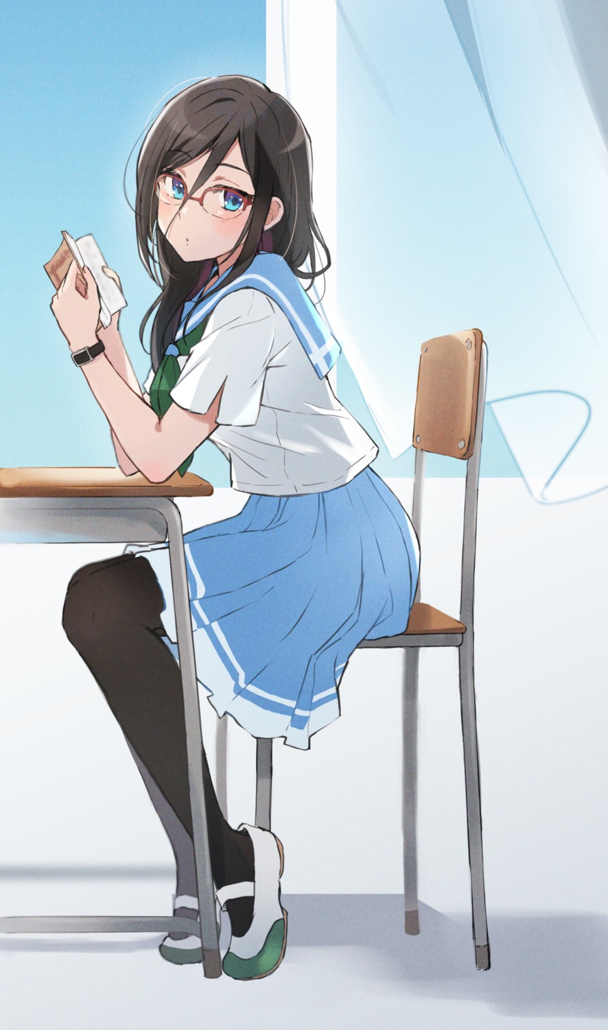 hibike!_euphonium, megane, ogura_(sao_no), pantyhose, seifuku, tanaka_asuka
