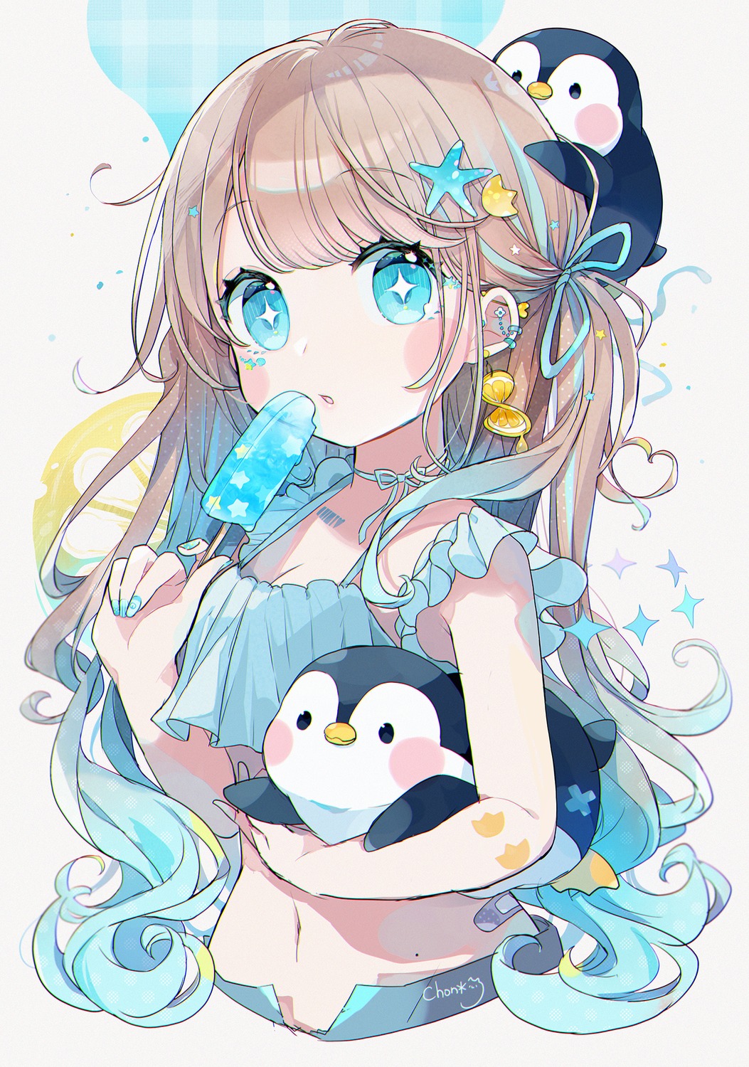 bikini, chon, penguin, swimsuits, tattoo