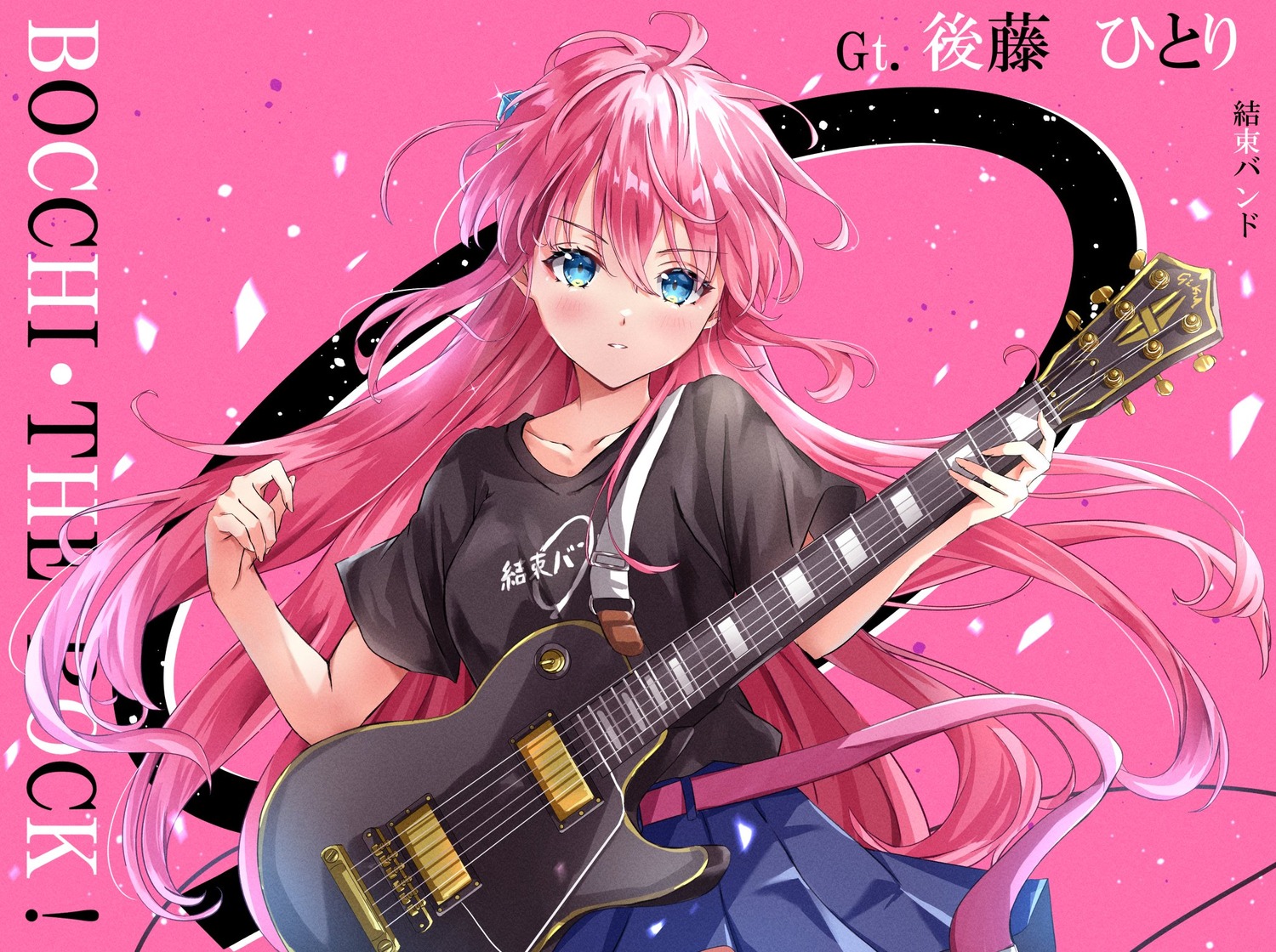 bocchi_the_rock!, gotou_hitori, guitar, kikugawa_roku, seifuku, uniform