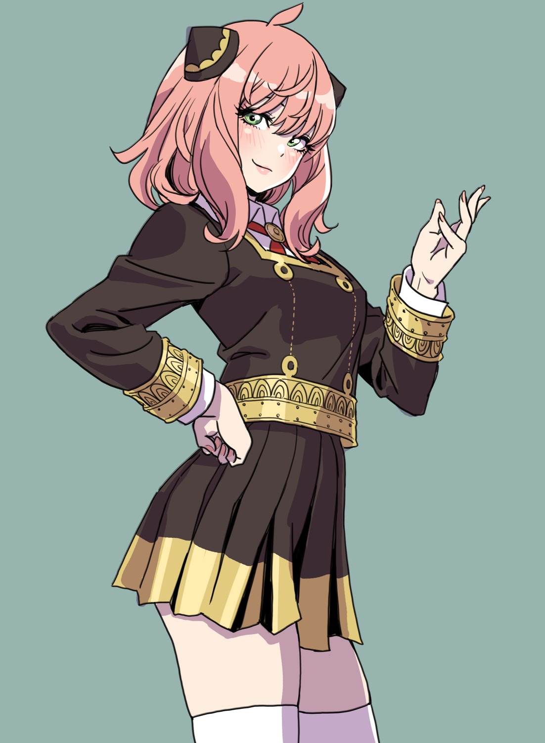 anya_forger, seifuku, spy_x_family, thighhighs, yamashita_shunya