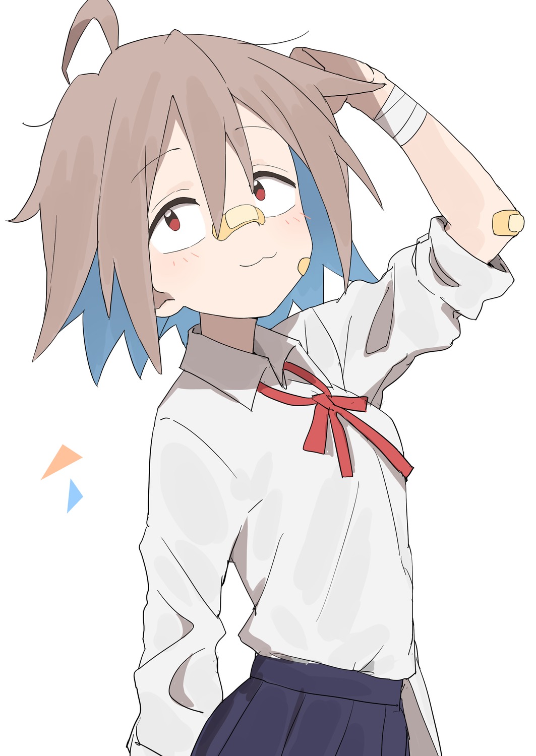 bandages, bandaid, dai_gazacy, do_it_yourself!!, seifuku, yua_serufu