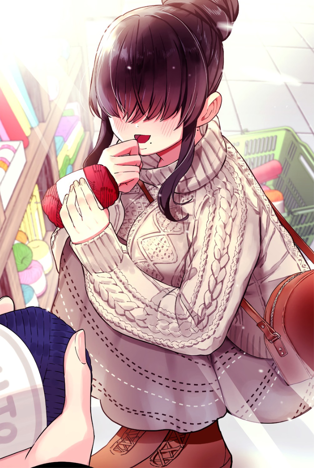 kakure_meme, kimi_no_koto_ga_dai_dai_dai_dai_daisuki_na_100-nin_no_kanojo, nozawa_yukiko, sweater