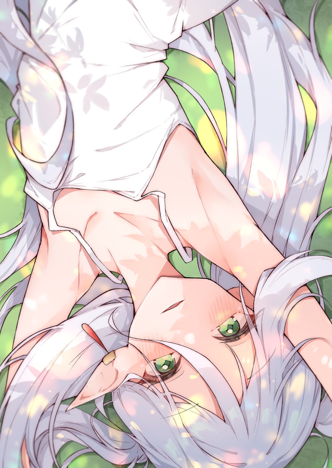 airenif, dress, elf, frieren, pointy_ears, sousou_no_frieren, summer_dress