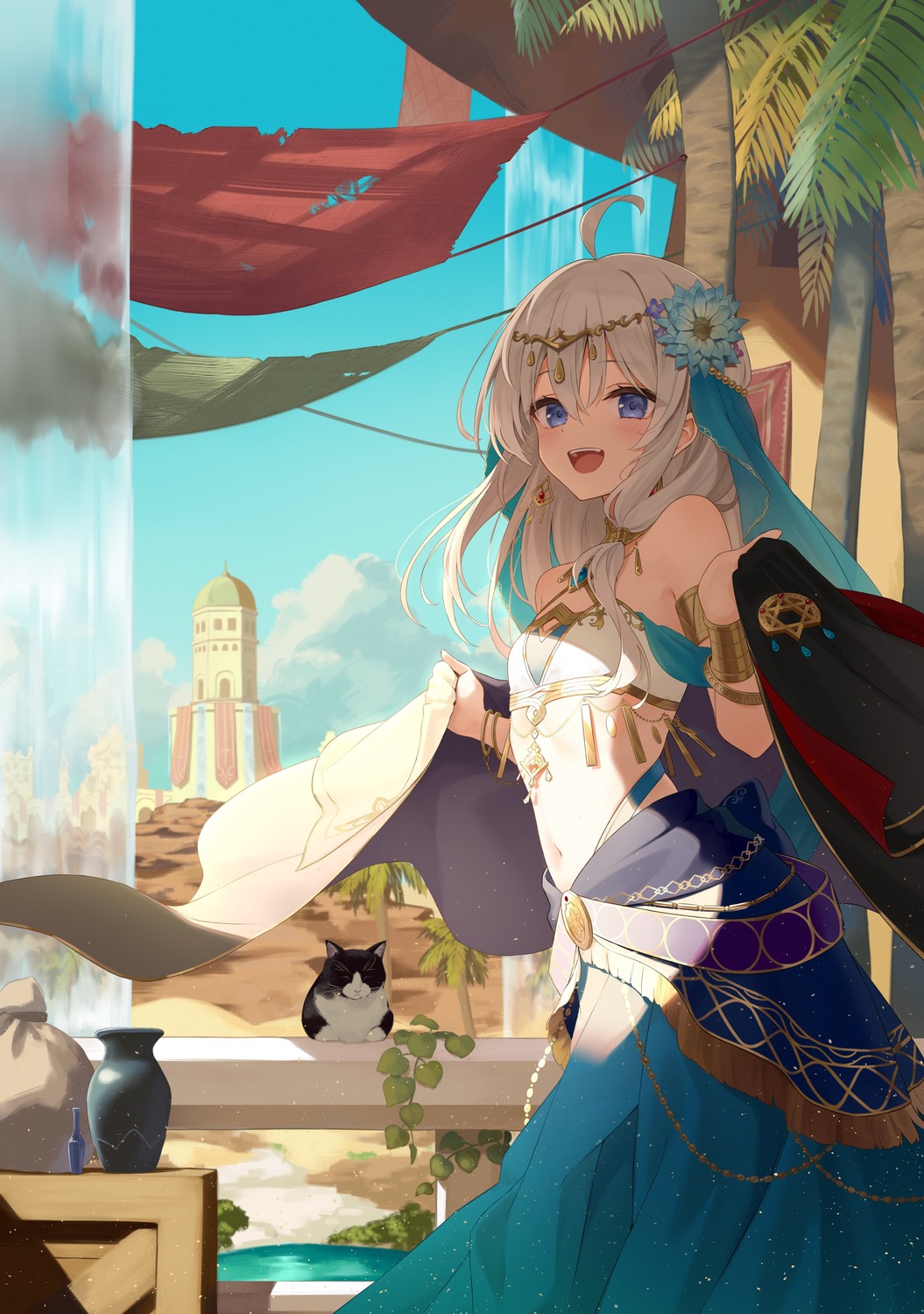azuuru, elaina_(majotabi), majo_no_tabitabi, neko, no_bra