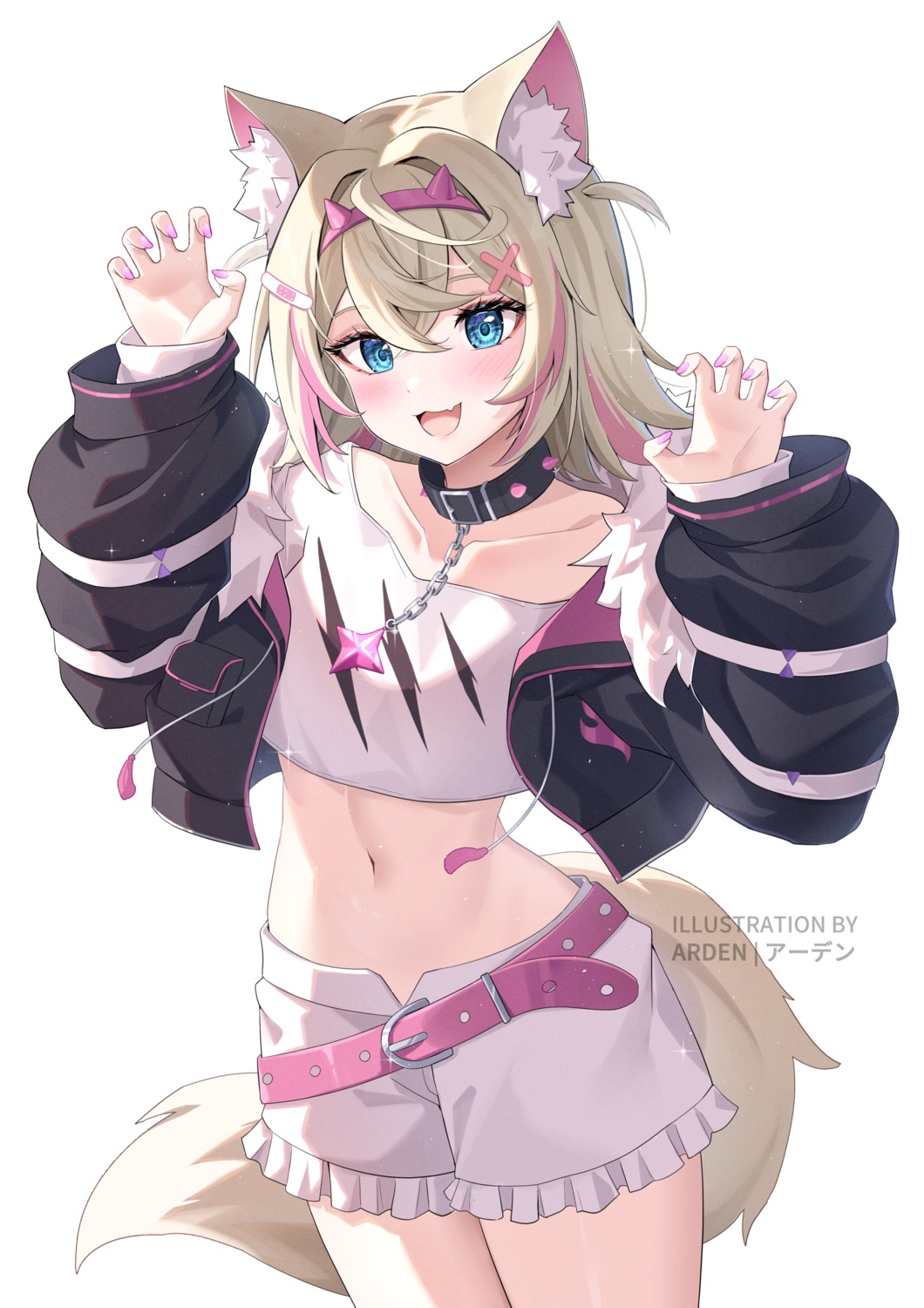 animal_ears, ardenlolo, bandaid, hololive, hololive_english, horns, inumimi, mococo_abyssgard