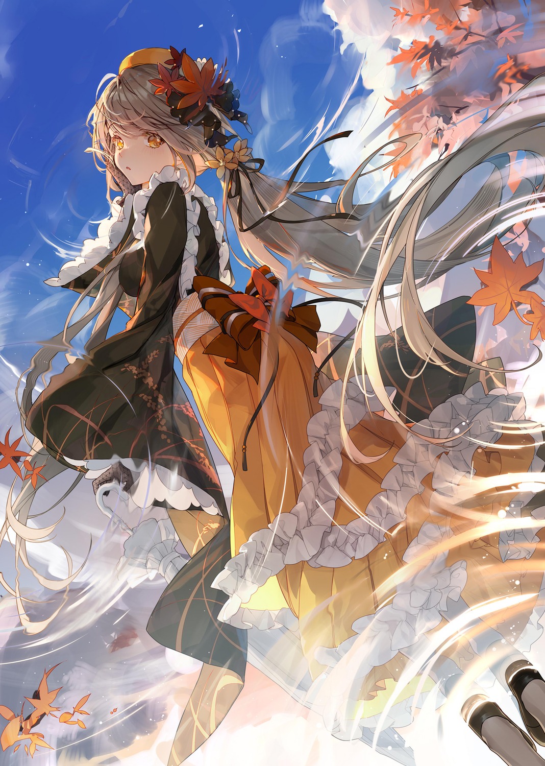bison_cangshu, maid, umbrella, wa_maid