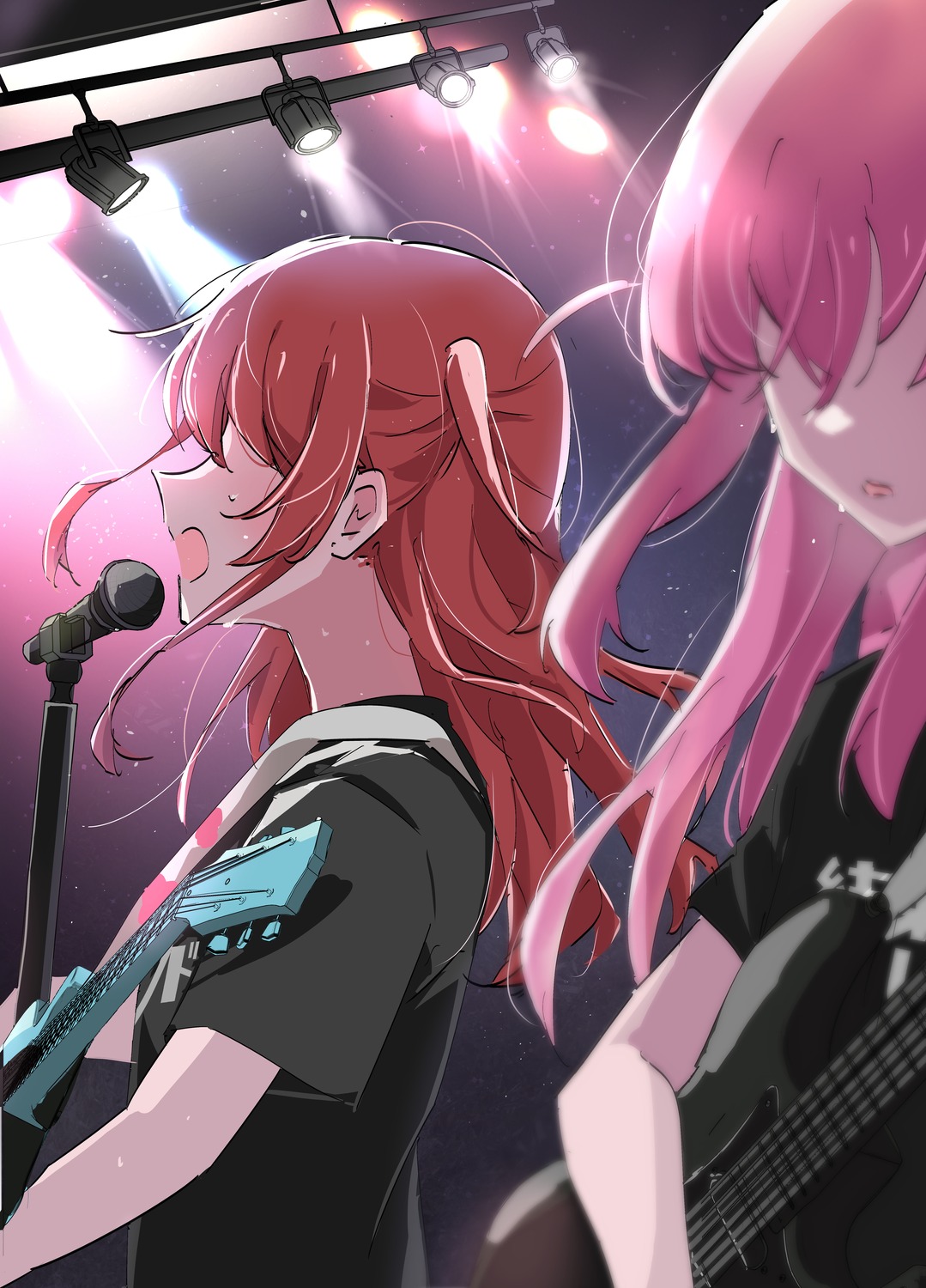 bocchi_the_rock!, gotou_hitori, guitar, kita_ikuyo, wano_(azayakam)