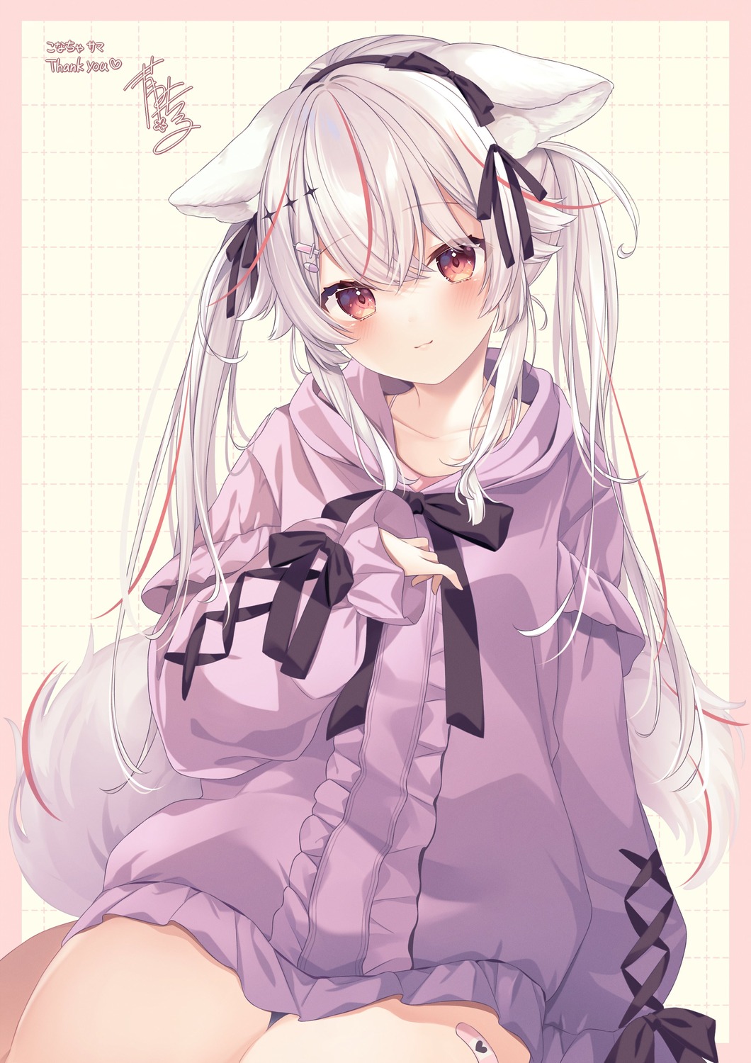 animal_ears, bandaid, guild_cq, houzuki_michiru, kurenagi_eri, tail