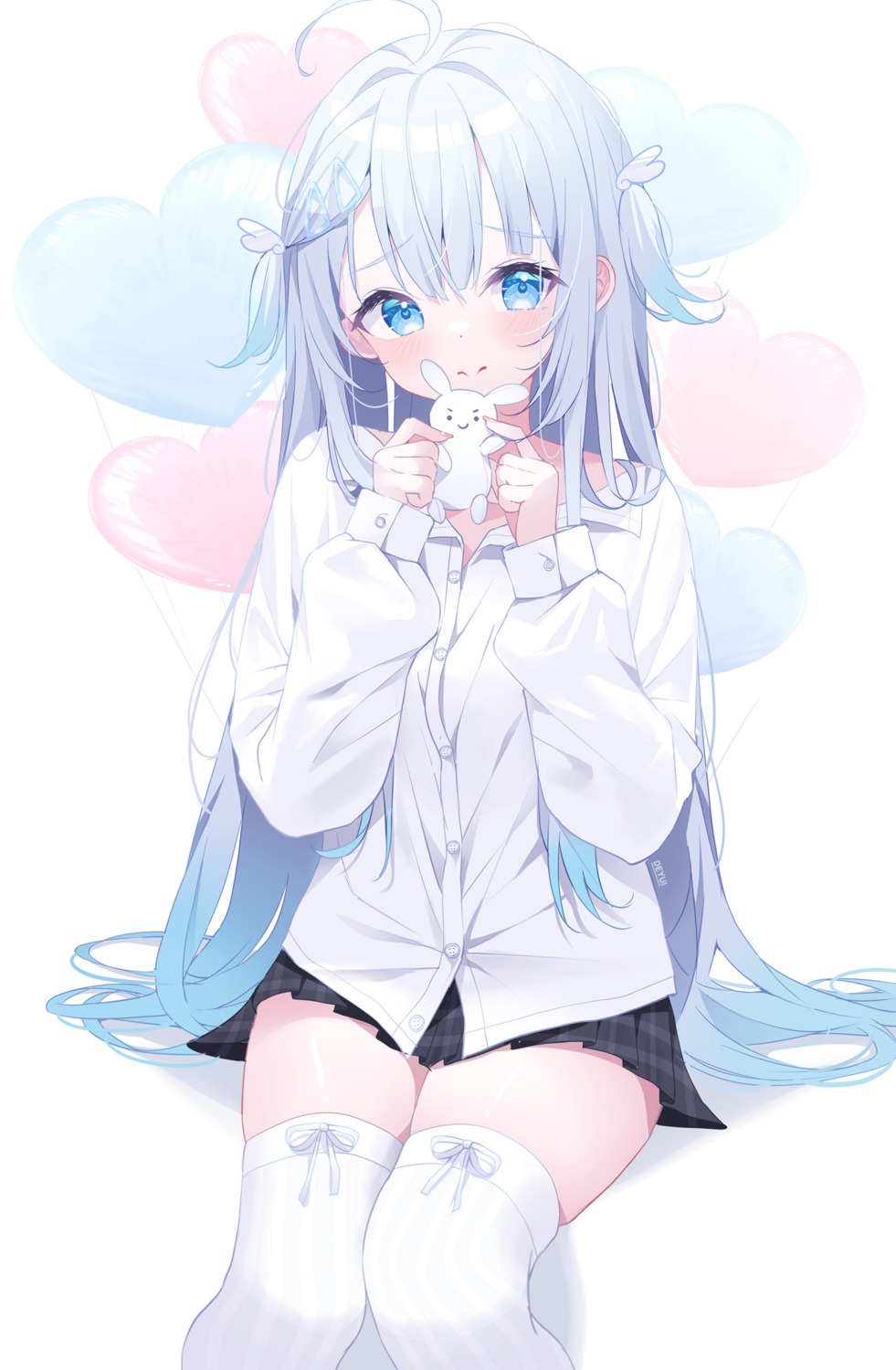 amatsuka_uto, deyui, seifuku, thighhighs, voice-ore