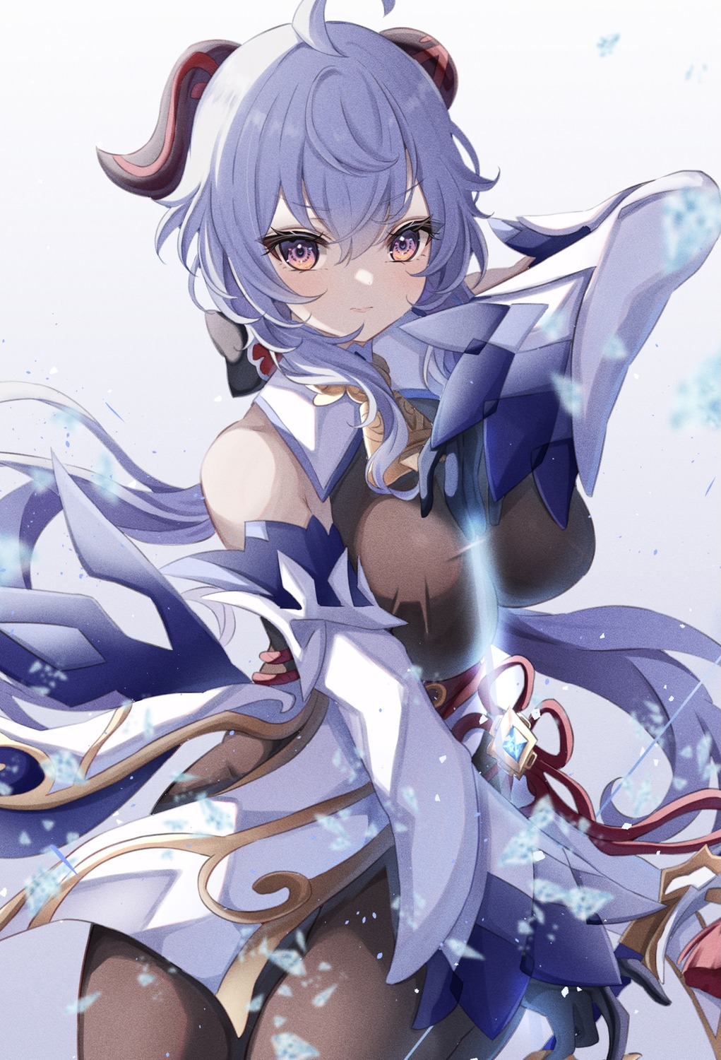 asian_clothes, ganyu, genshin_impact, horns, pantyhose, sa-ya