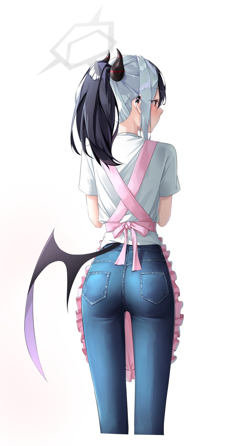 ass, blue_archive, devil, halo, horns, ly_7317, onikata_kayoko, wings