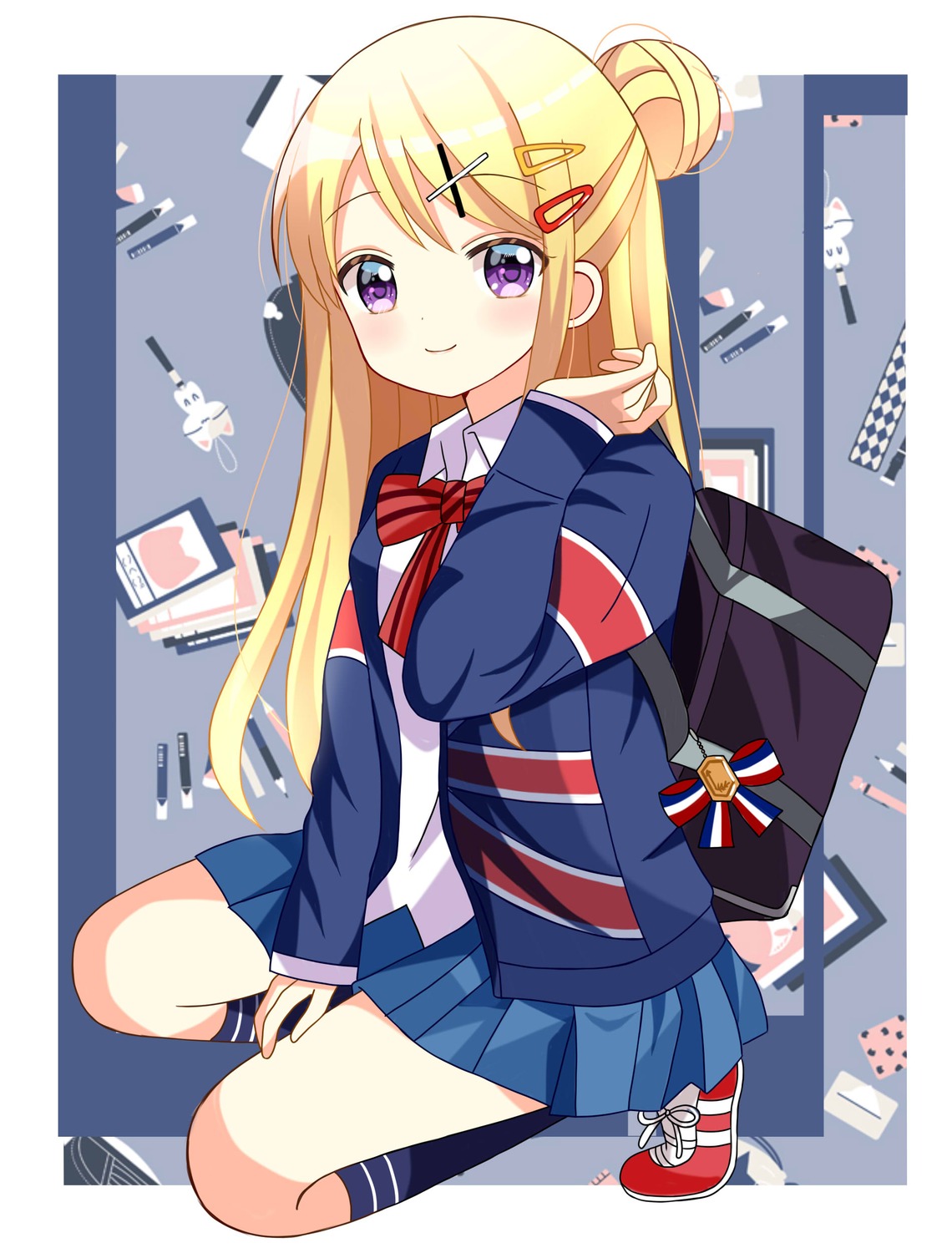 kin-iro_mosaic, kujou_karen, ryoutan, seifuku, sweater
