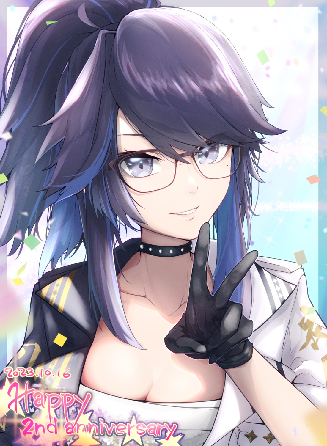 cleavage, hirome99, kson, megane, sarashi, vshojo