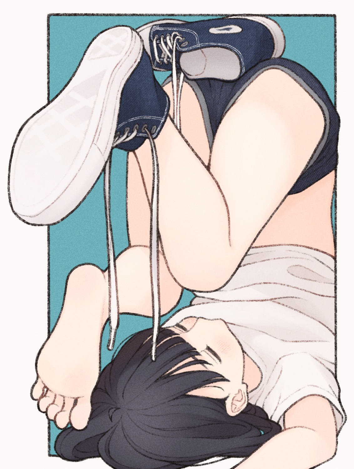 feet, issakawaguchi, shirt_lift