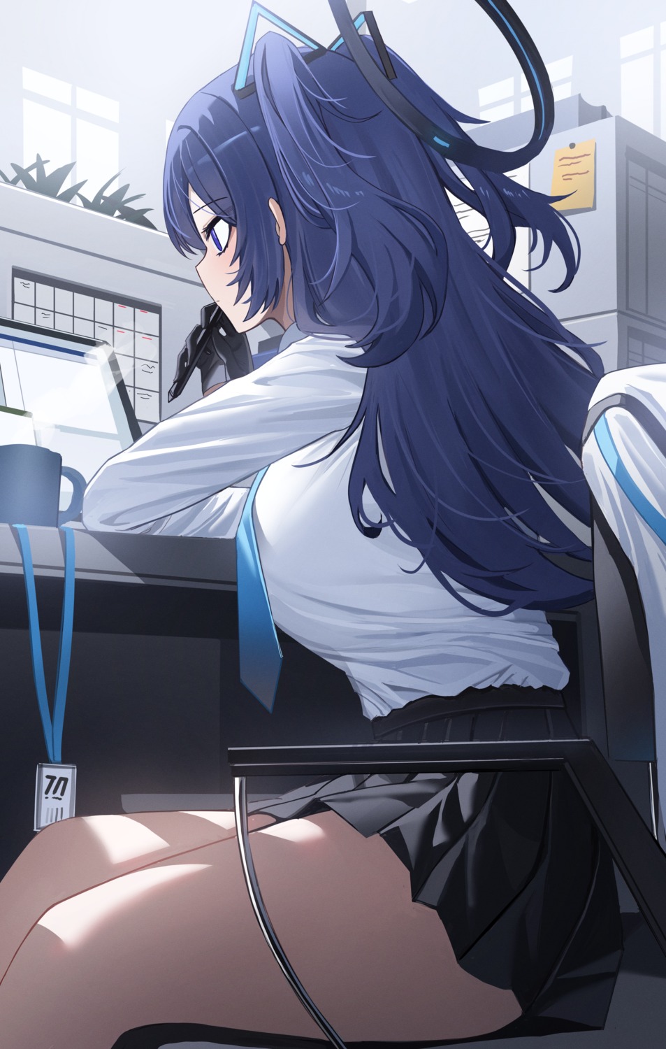 blue_archive, halo, hayase_yuuka, jeze, seifuku